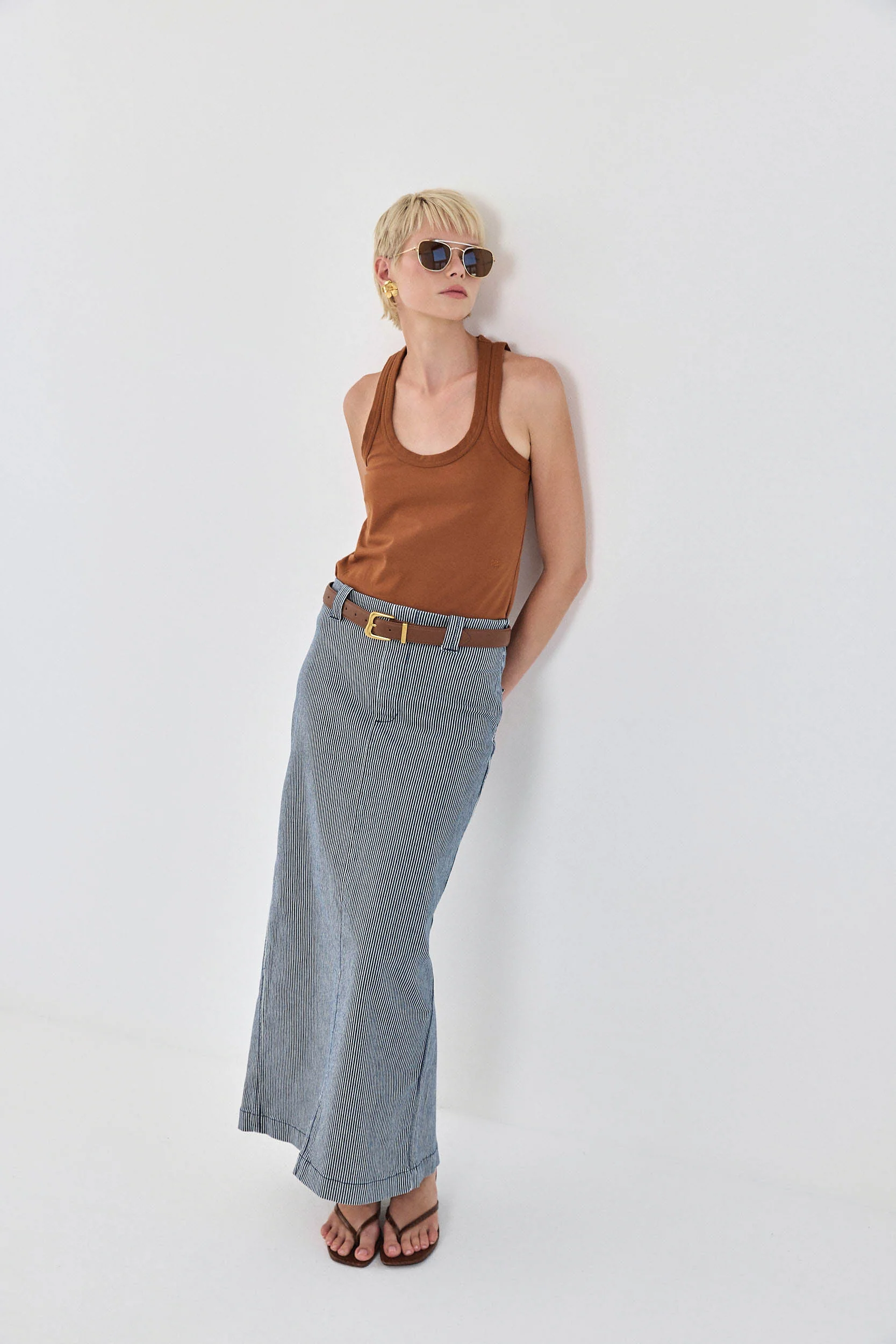 Heavy Cotton Deep Scoop Tank Top - Image 3