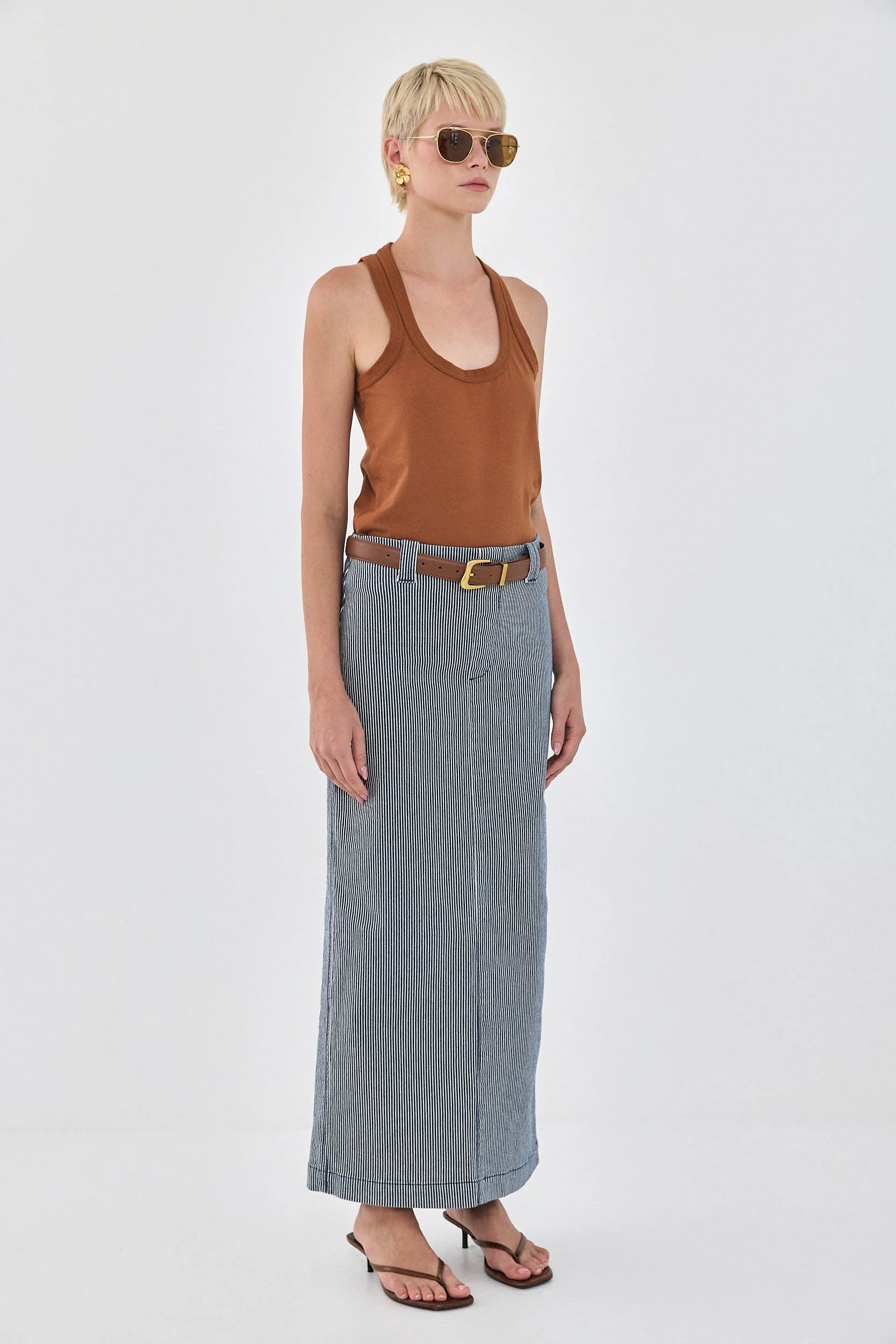 Heavy Cotton Deep Scoop Tank Top - Image 4