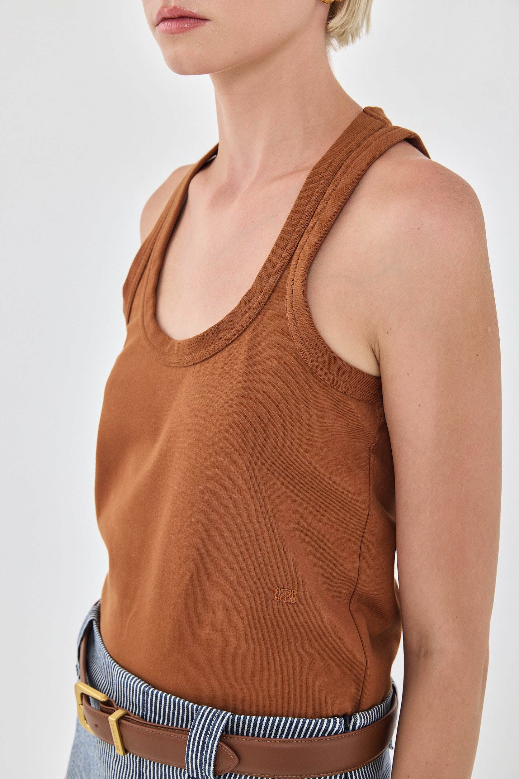 Heavy Cotton Deep Scoop Tank Top - Image 6