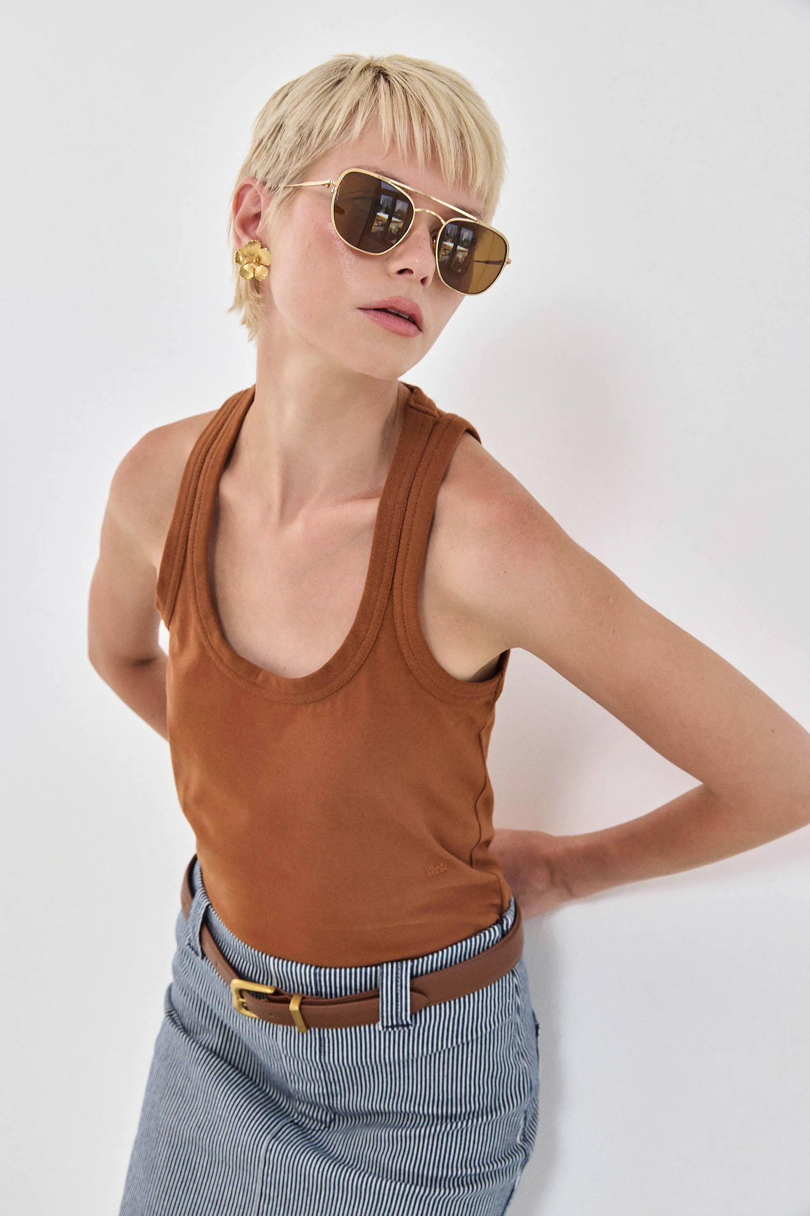 Heavy Cotton Deep Scoop Tank Top - Image 7