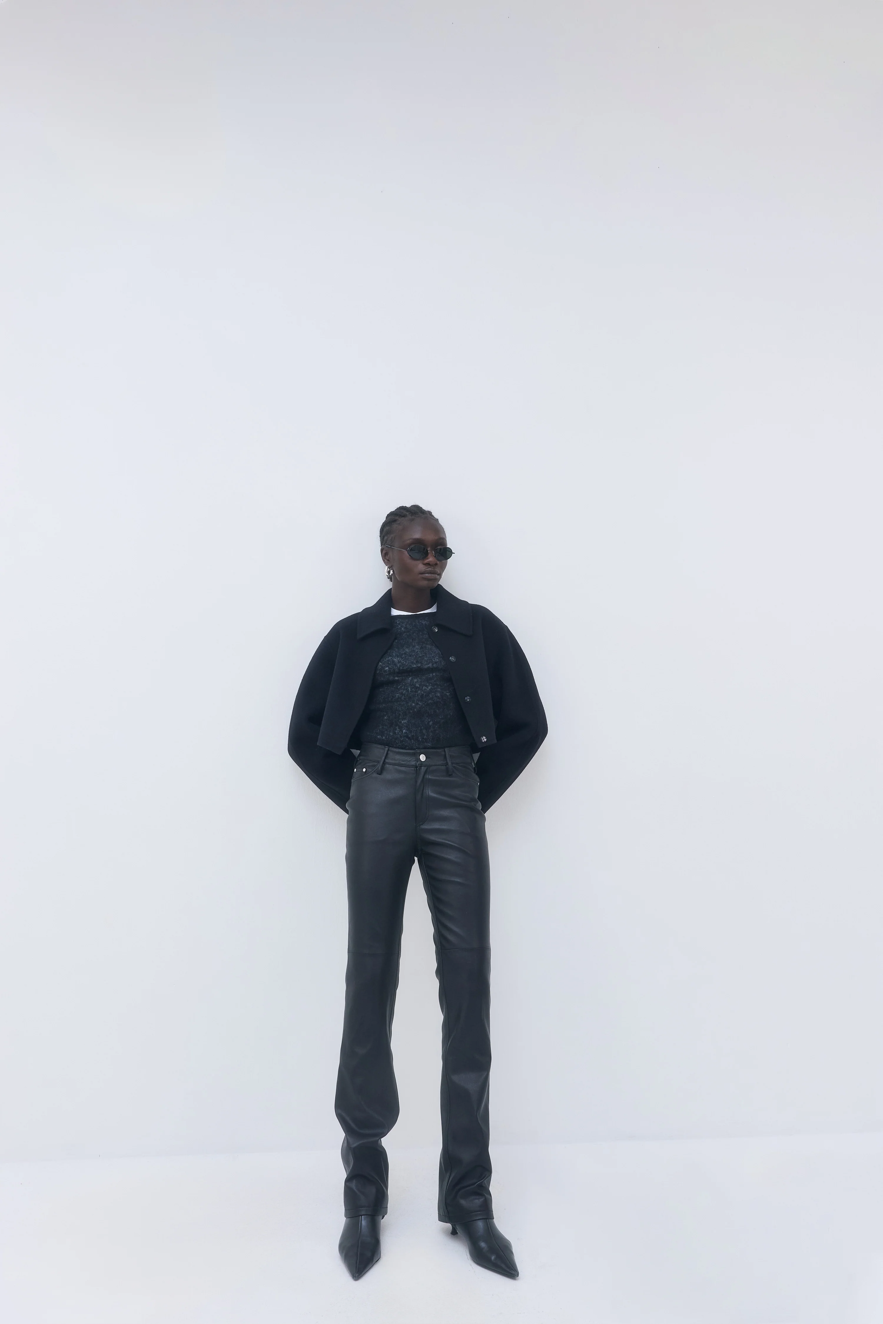 High Rise Leather Pants - Image 3