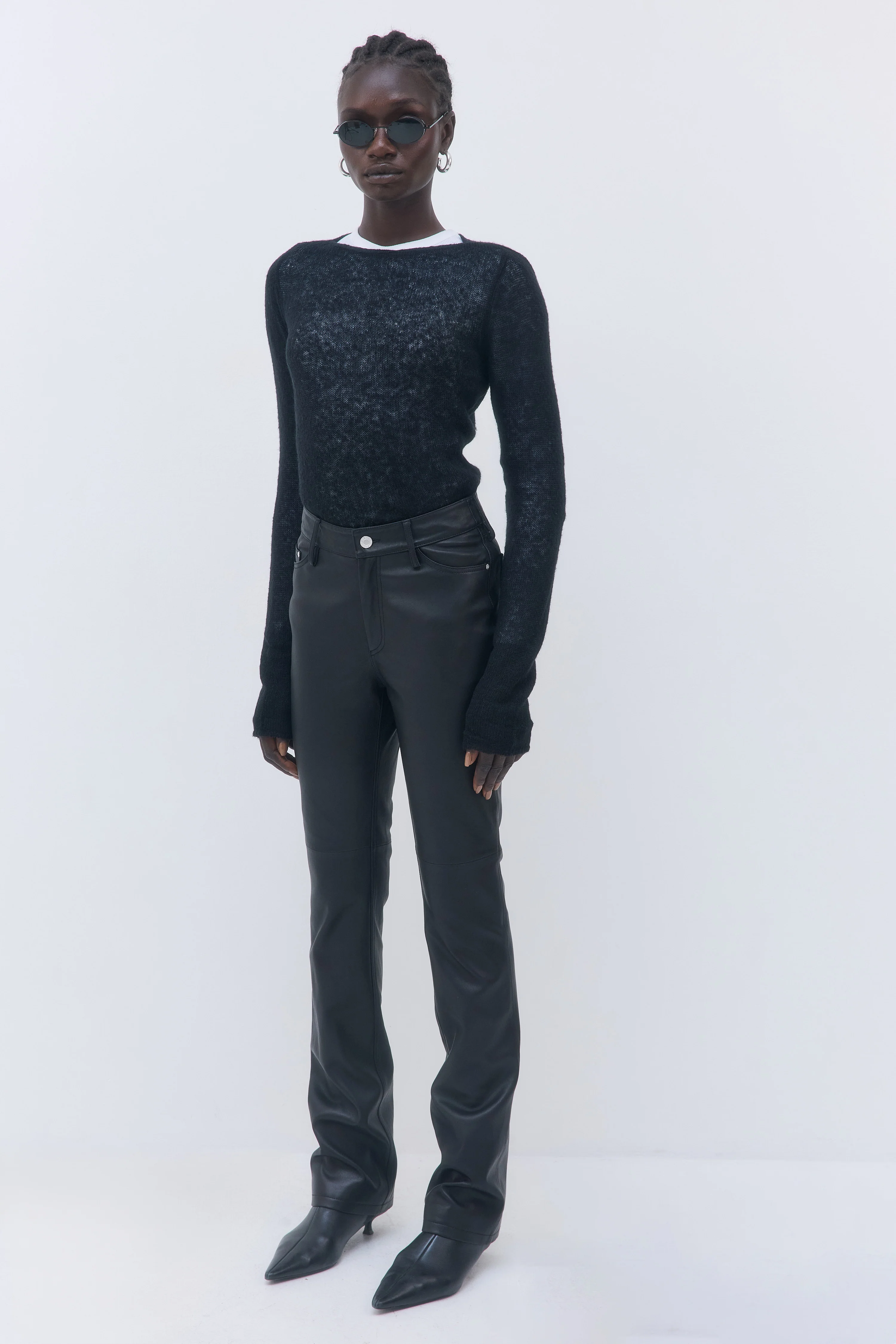 High Rise Leather Pants - Image 4