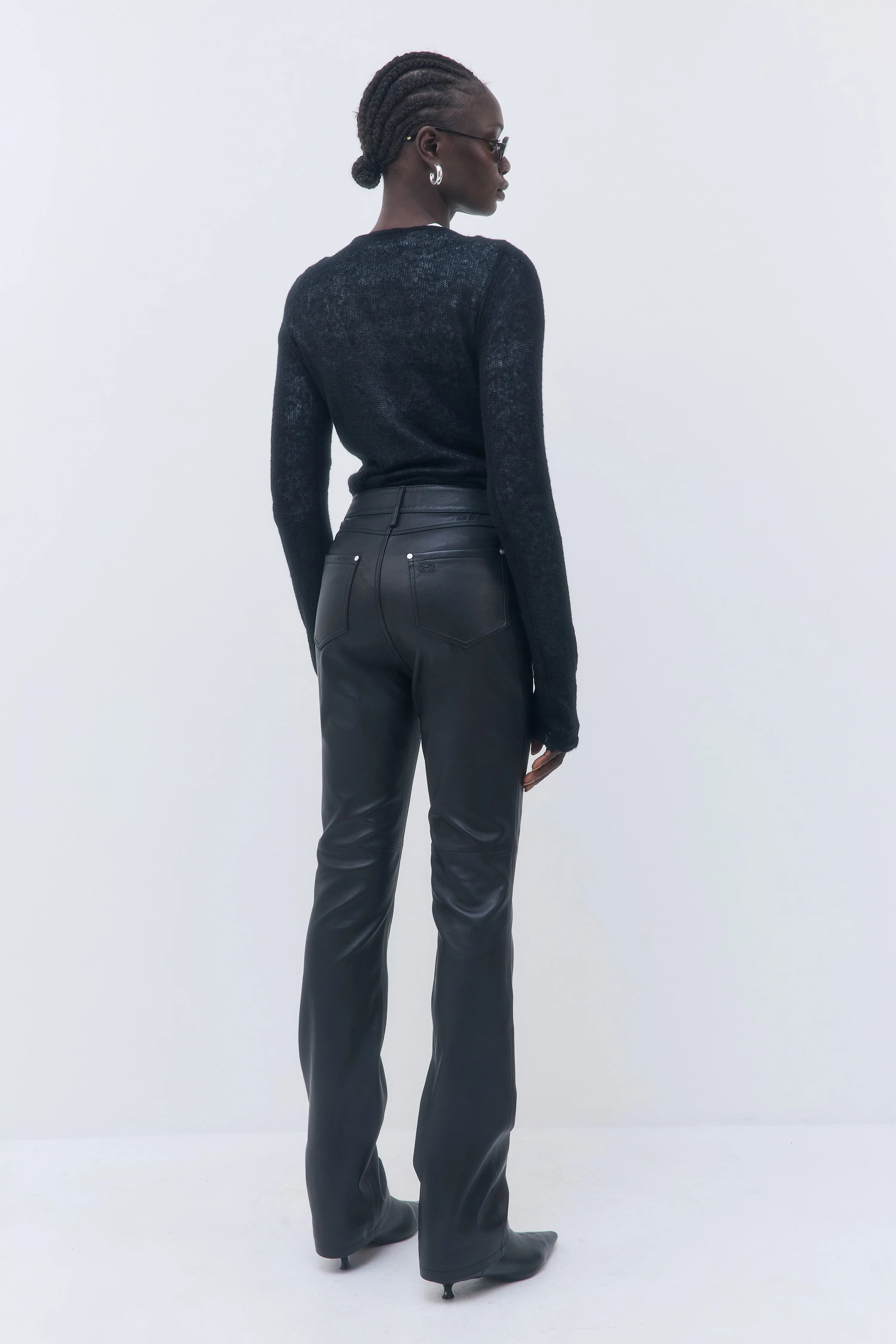 High Rise Leather Pants - Image 5