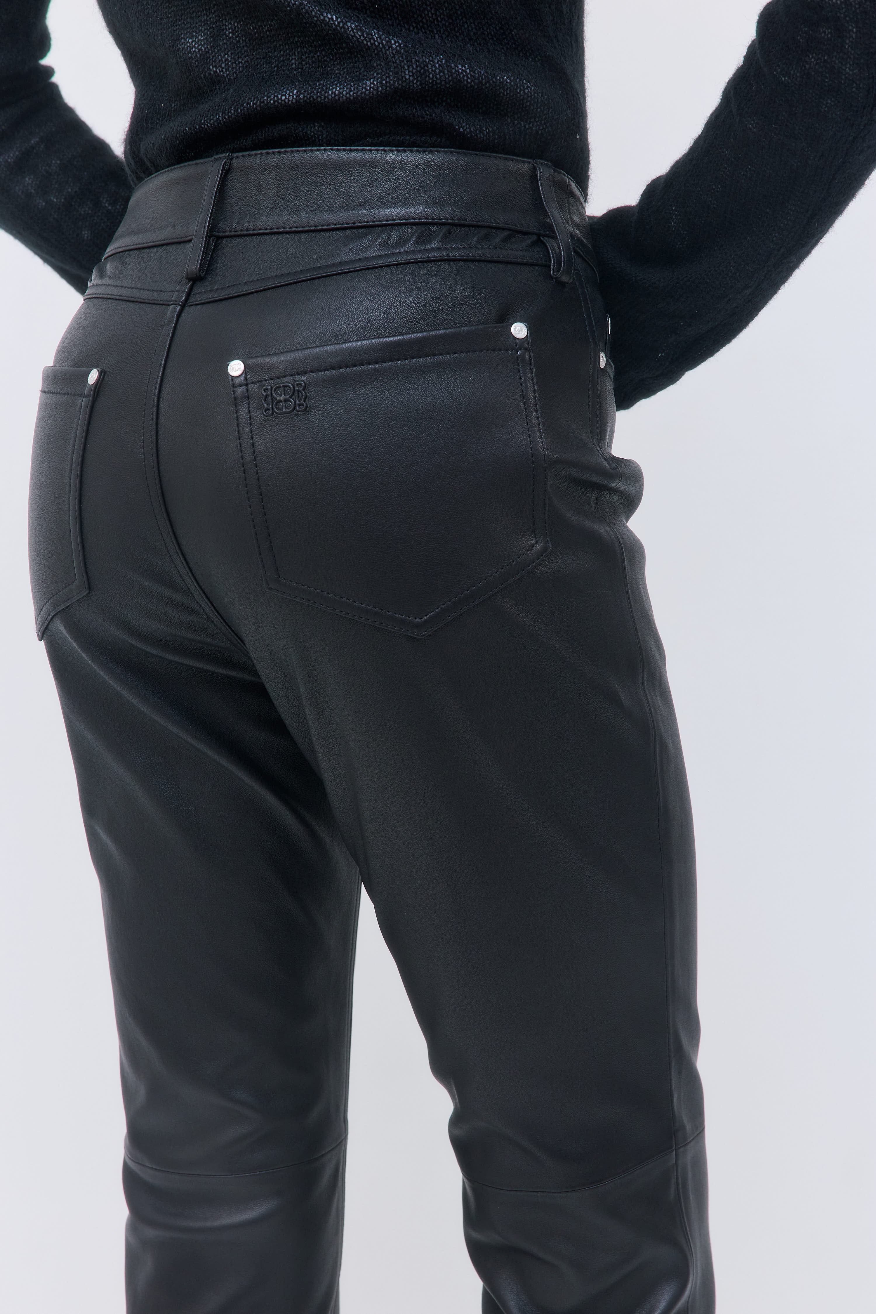 High Rise Leather Pants - Image 6