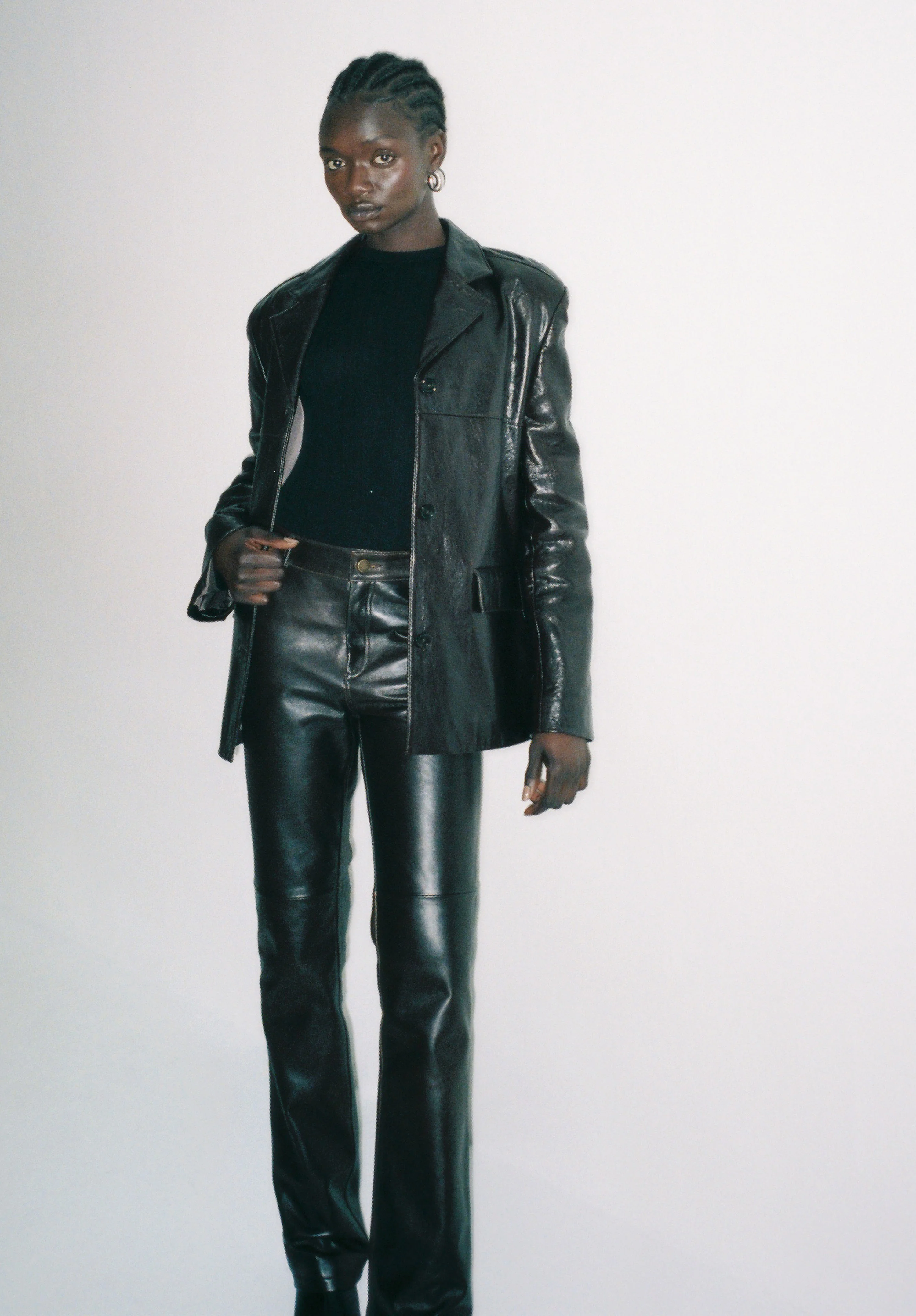 High Rise Leather Pants - Image 9