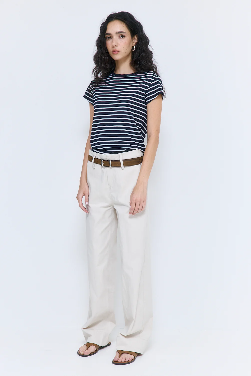 High Rise Relaxed Cotton Pants - Image 4