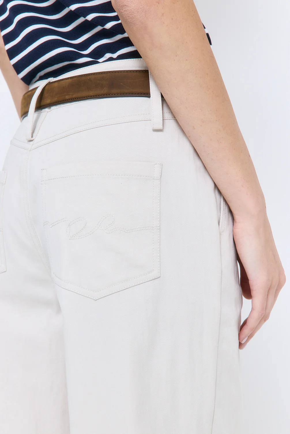 High Rise Relaxed Cotton Pants - Image 7