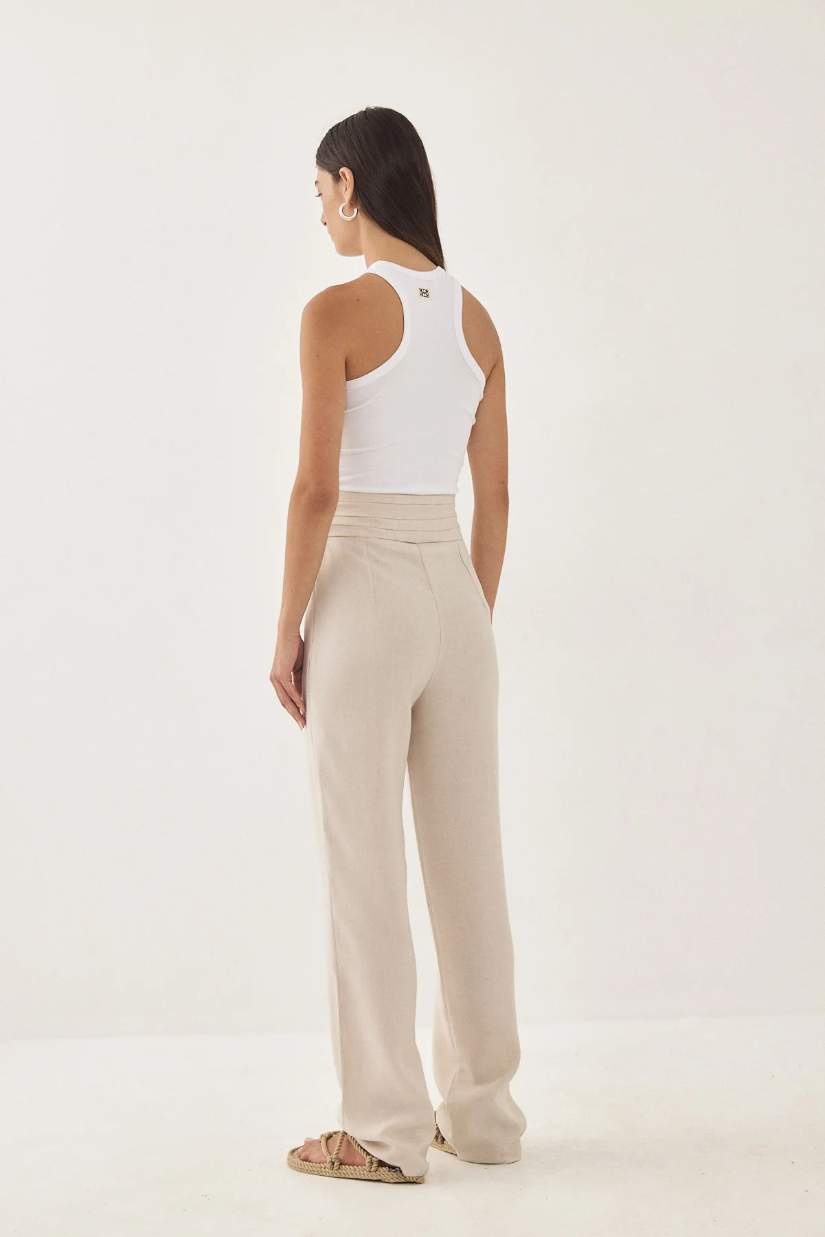 High Waisted Pleated Trousers - Image 5