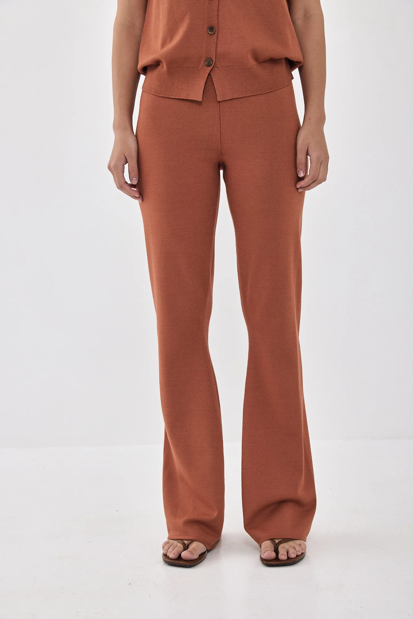 Knitted Bootcut Pants - Image 2