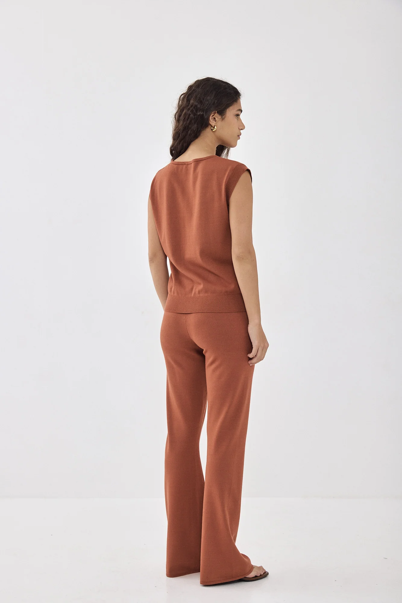 Knitted Bootcut Pants - Image 5
