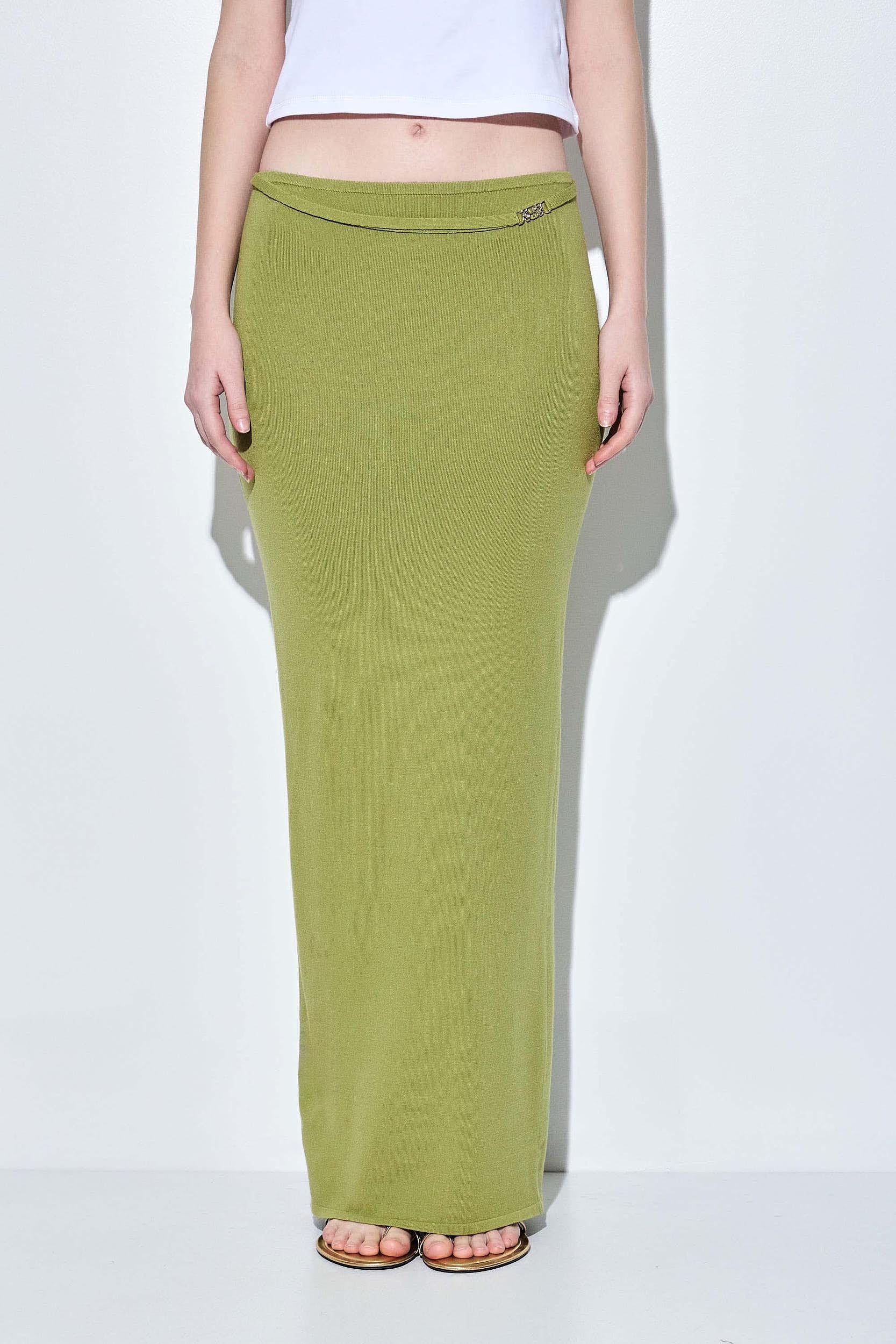 Knitted Buckle Maxi Skirt - Image 2