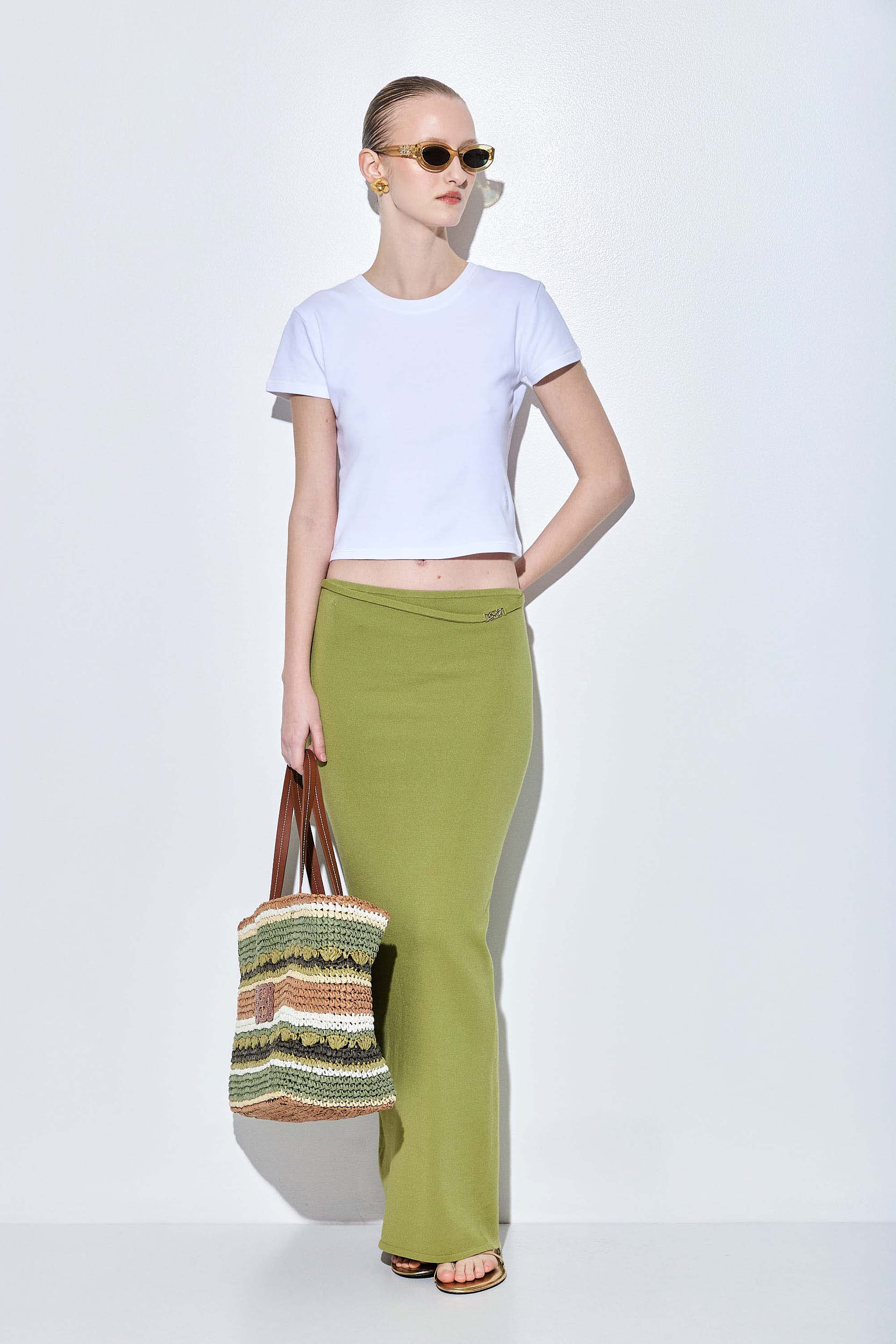 Knitted Buckle Maxi Skirt - Image 7