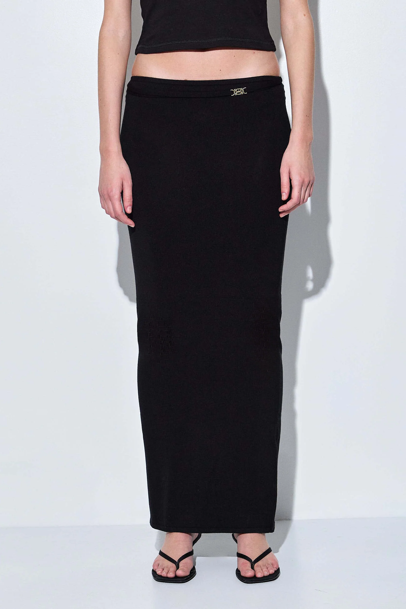Knitted Buckle Maxi Skirt - Image 2