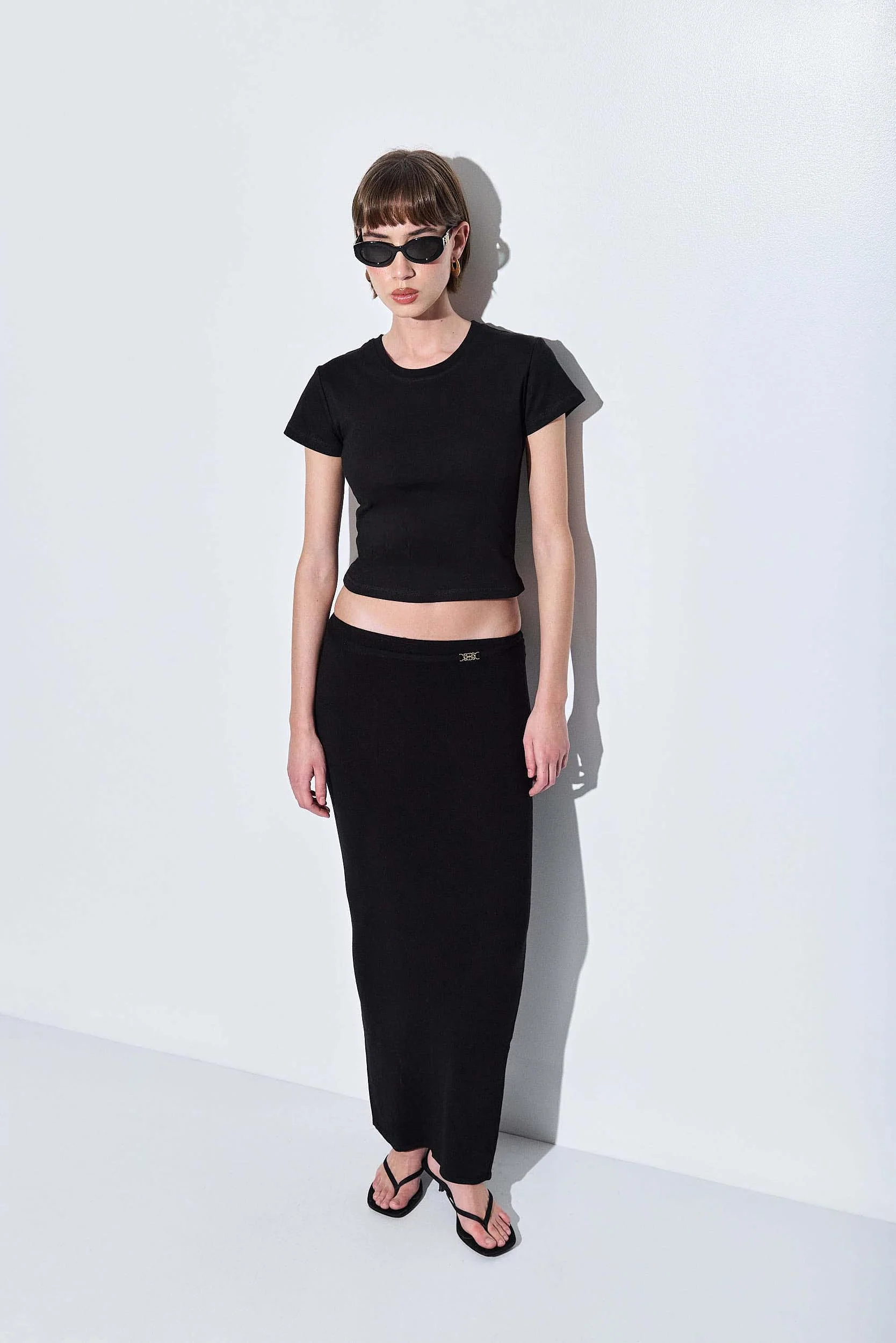 Knitted Buckle Maxi Skirt - Image 3