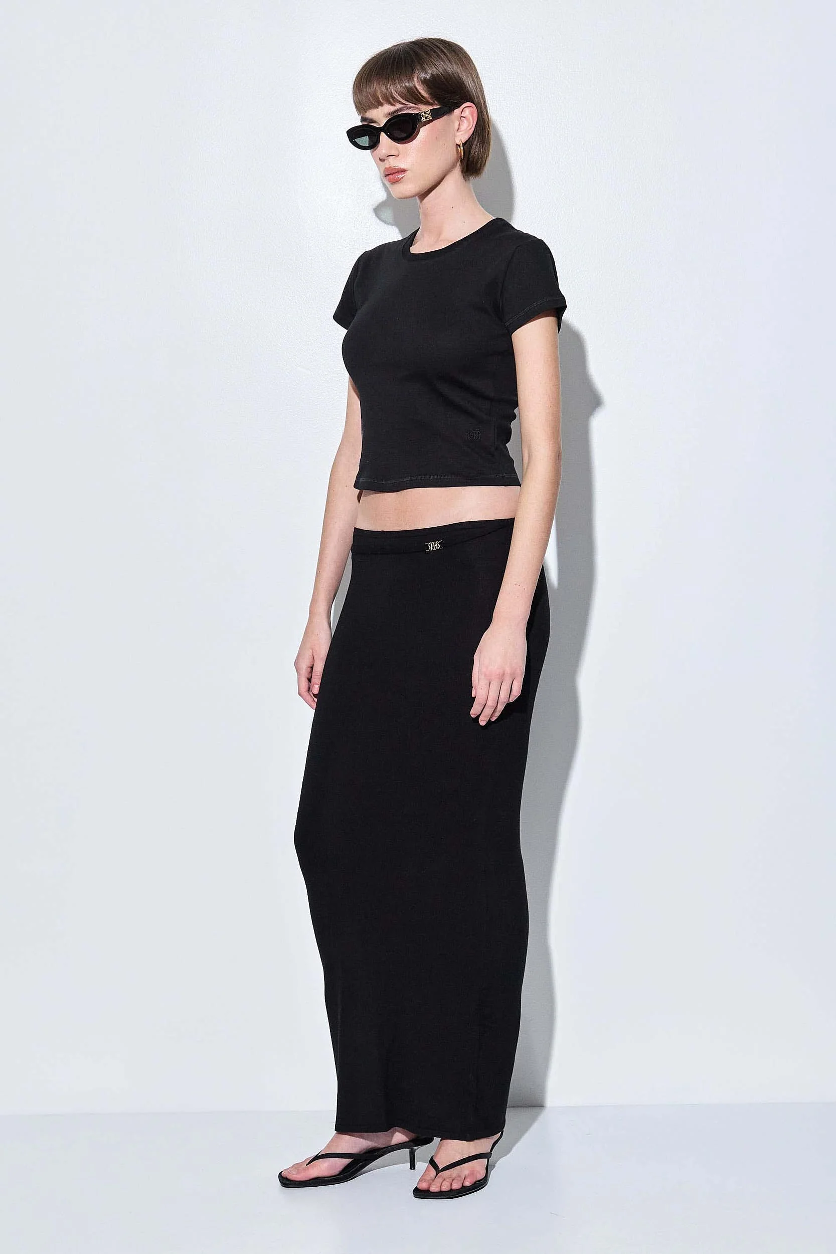 Knitted Buckle Maxi Skirt - Image 4