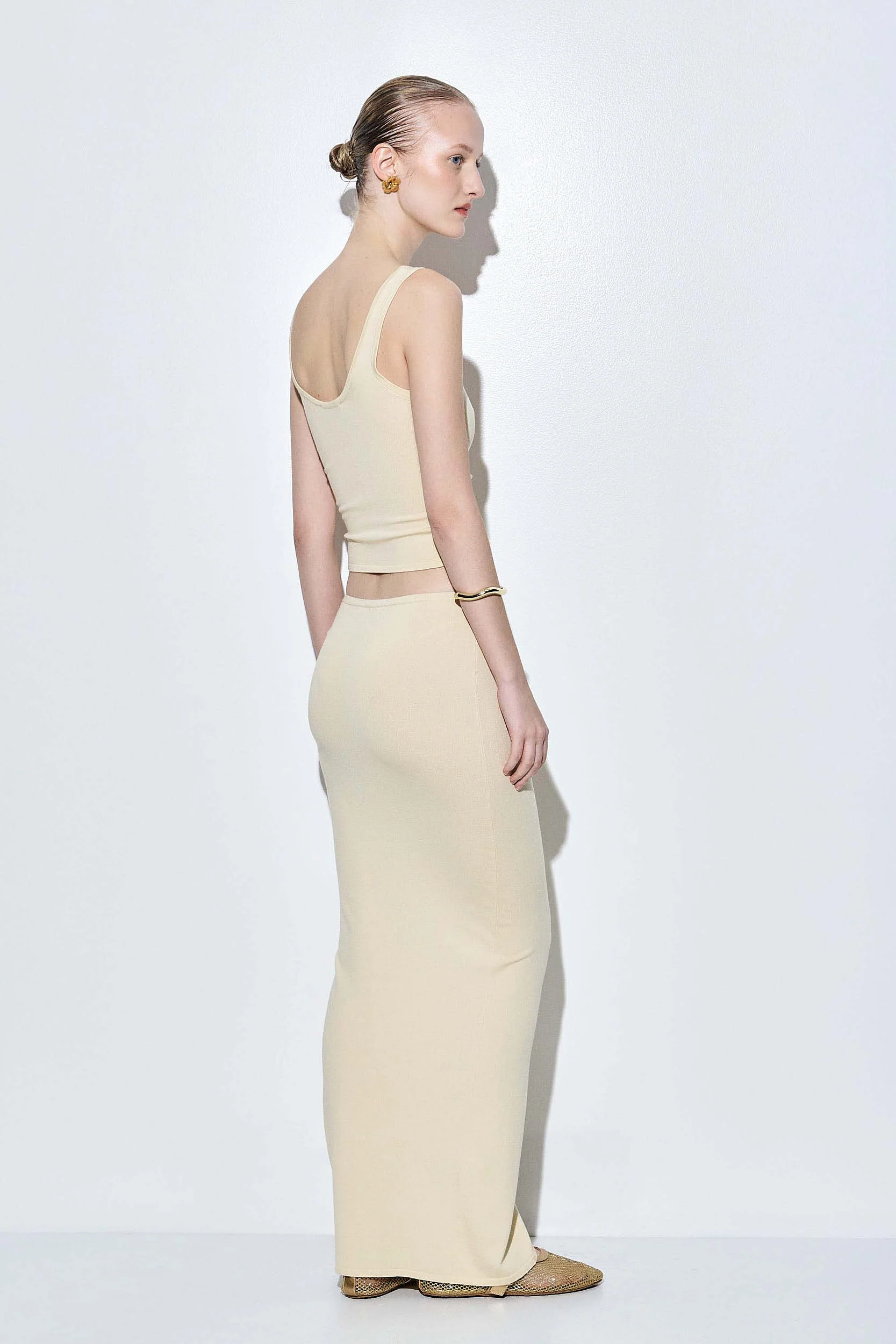 Knitted Buckle Maxi Skirt - Image 5