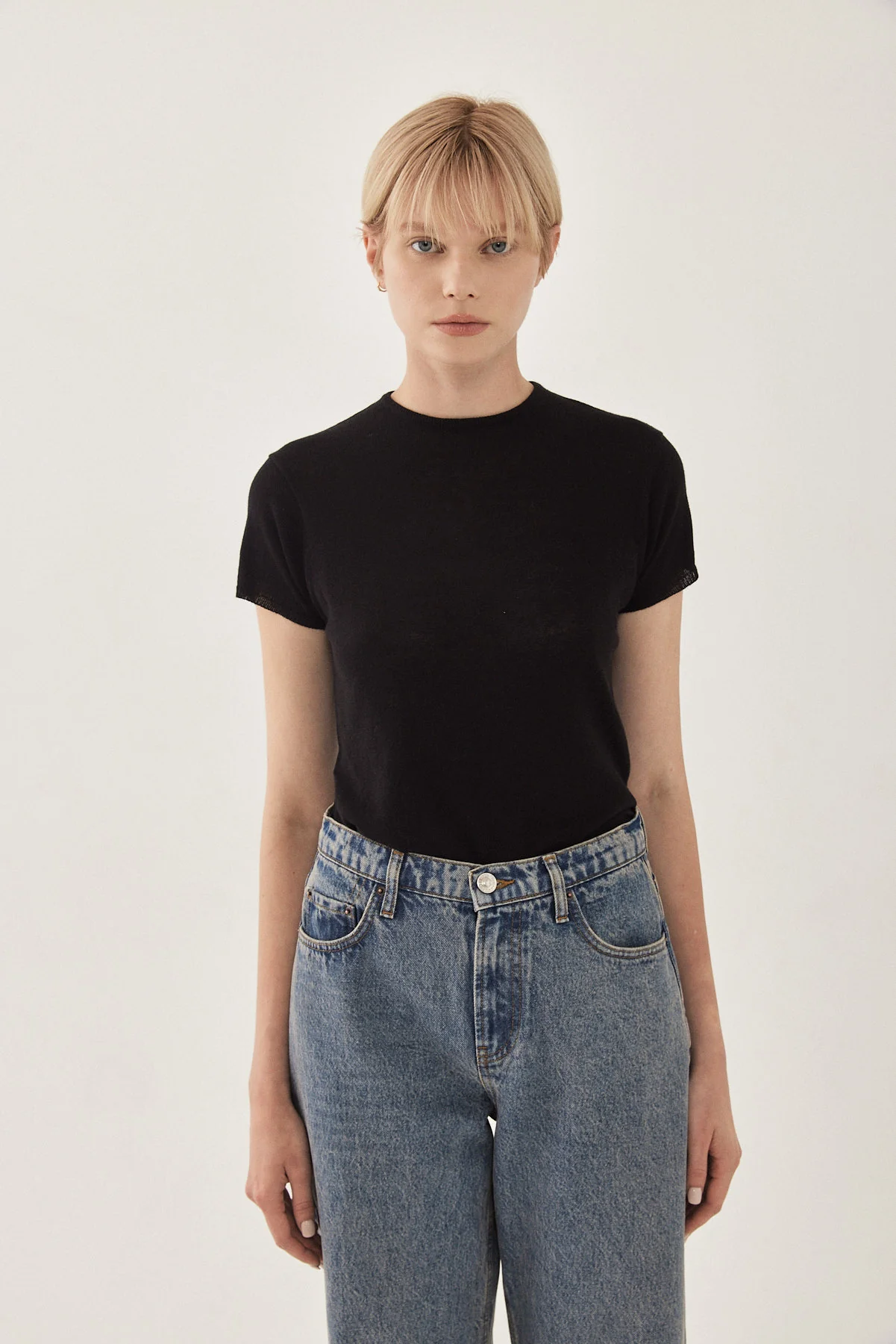 Knitted Crewneck T Shirt