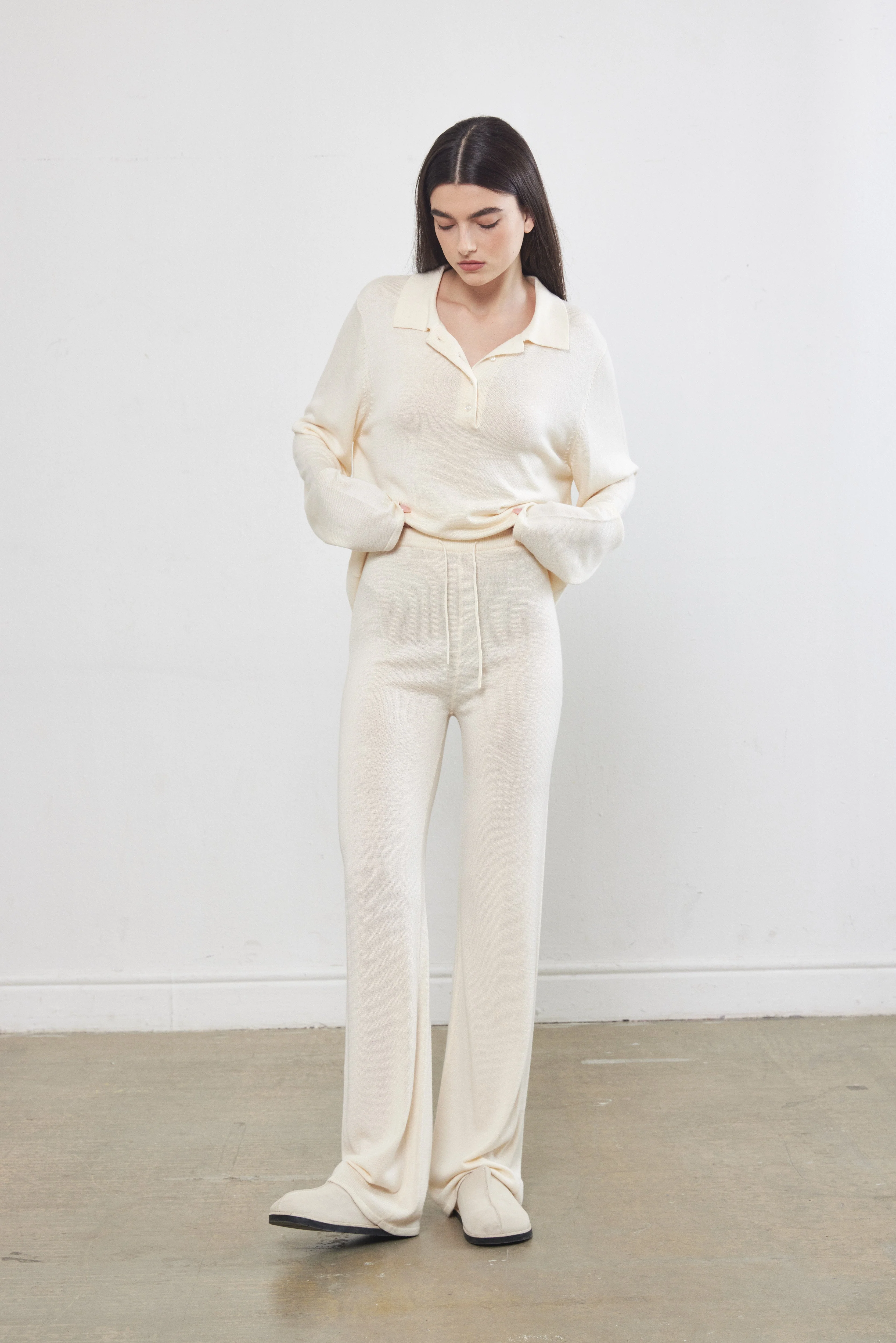 Knitted Flowy Pants - Image 3