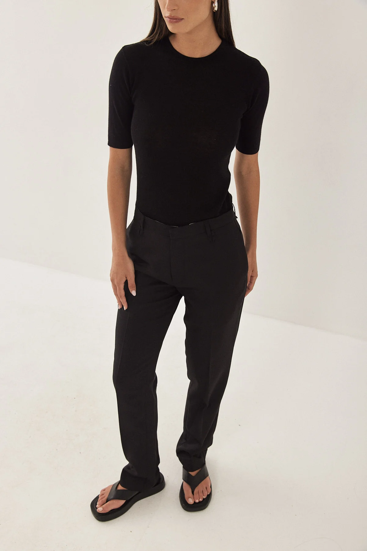 Knitted  Mid Sleeve T Shirt - Image 3