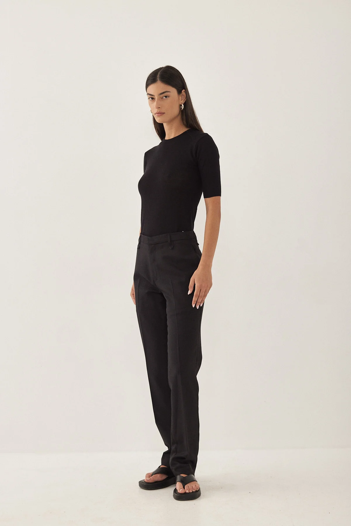 Knitted  Mid Sleeve T Shirt - Image 4
