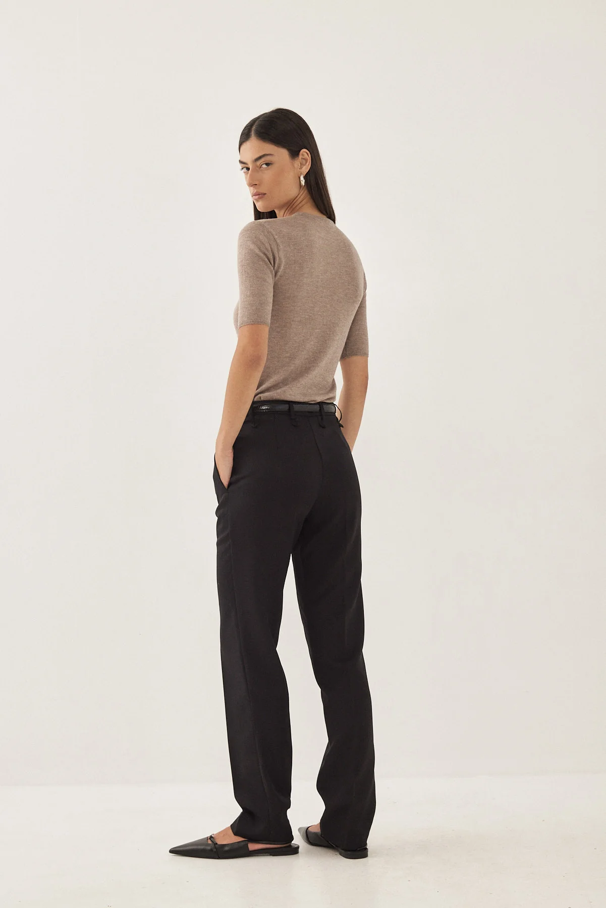 Knitted  Mid Sleeve T Shirt - Image 5