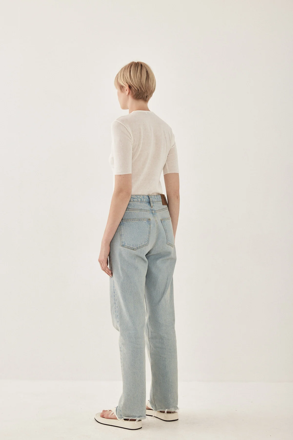 Knitted  Mid Sleeve T Shirt - Image 5