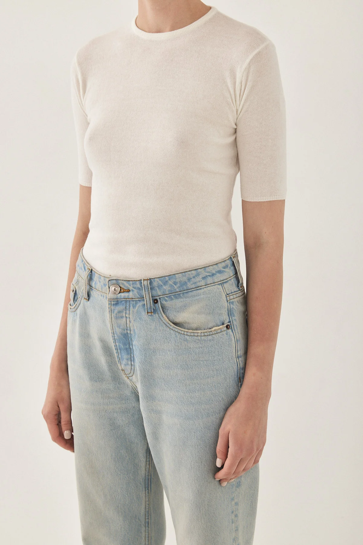 Knitted  Mid Sleeve T Shirt - Image 6