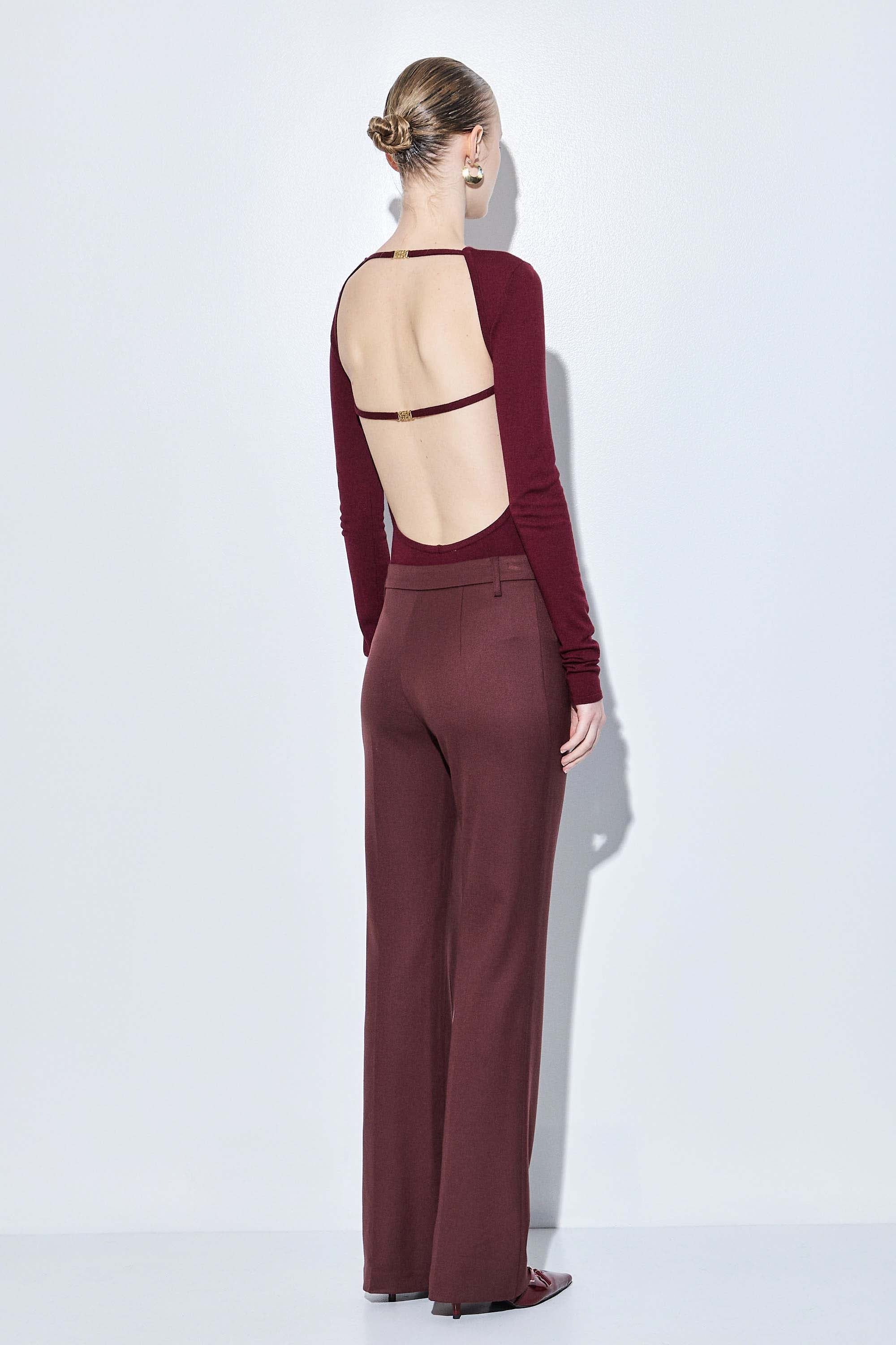 Knitted Open Back Buckled Top - Image 5