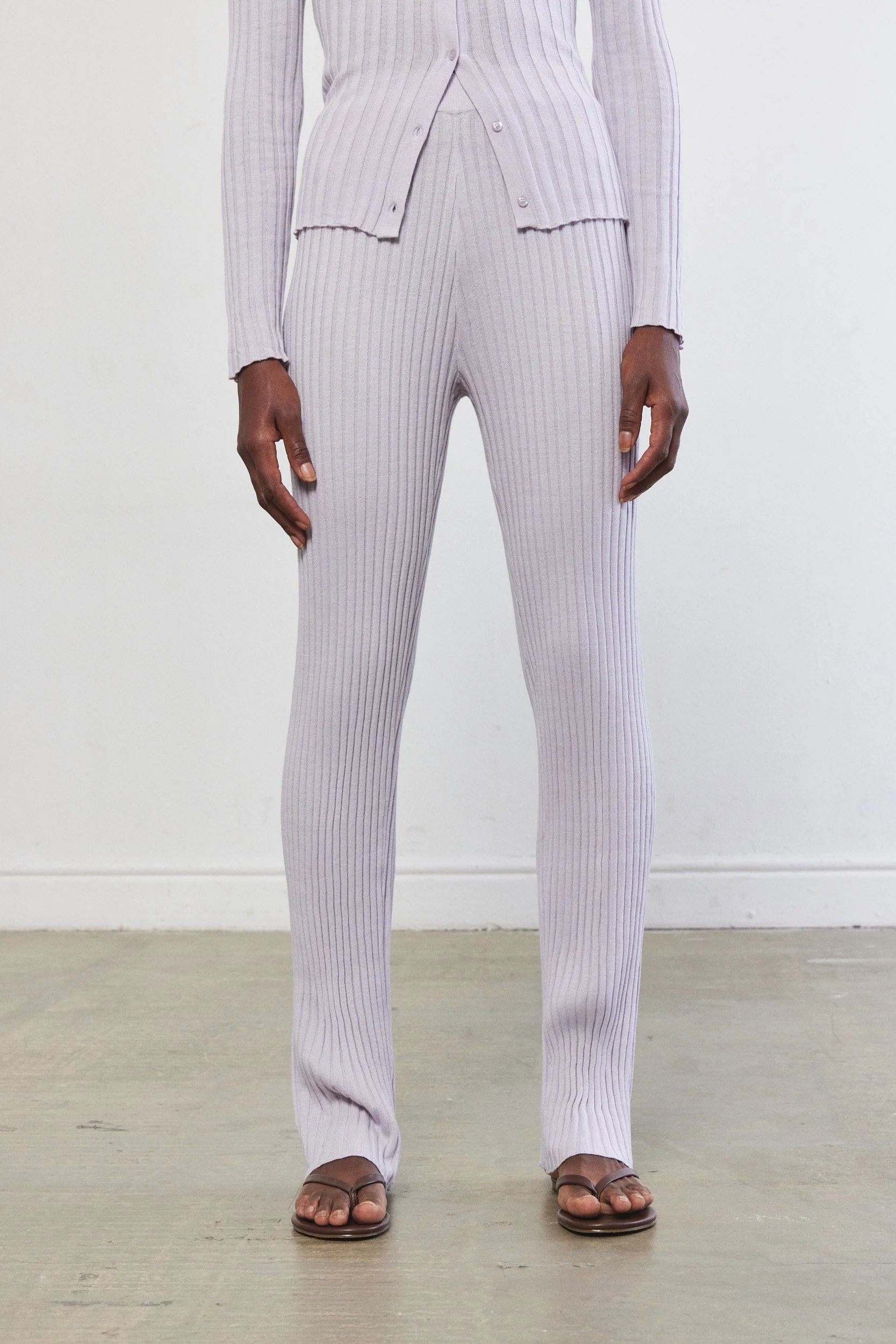 Knitted Straight Pants - Image 2