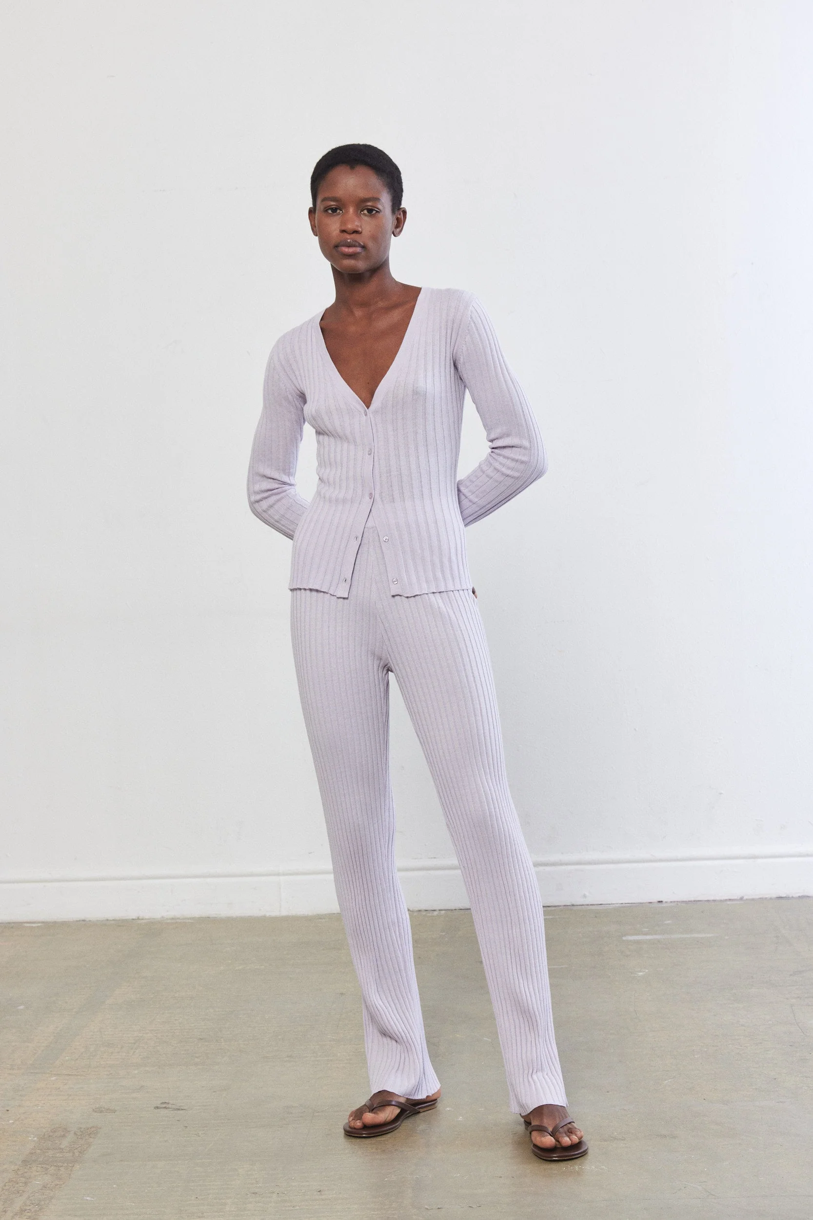 Knitted Straight Pants - Image 3