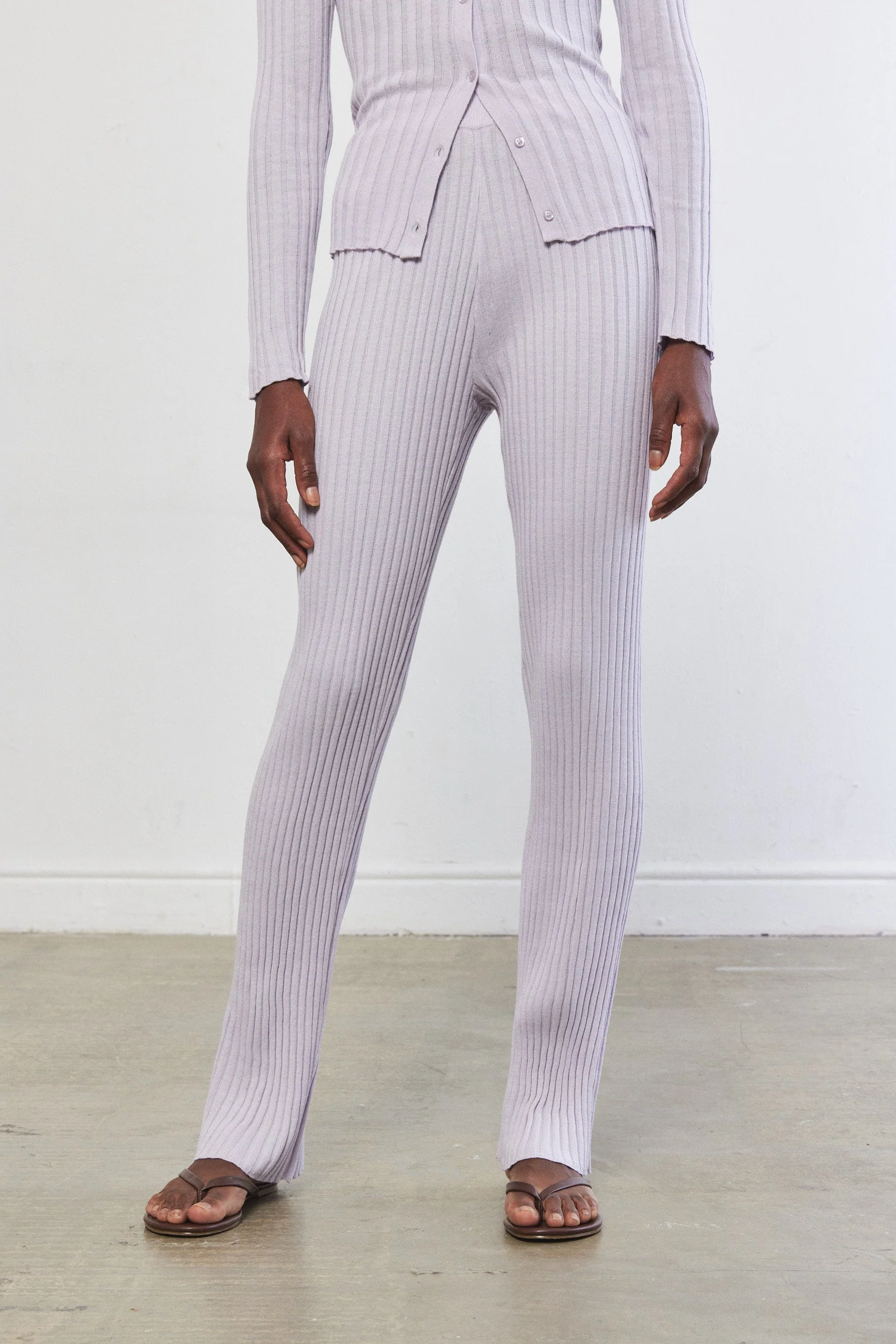Knitted Straight Pants - Image 5