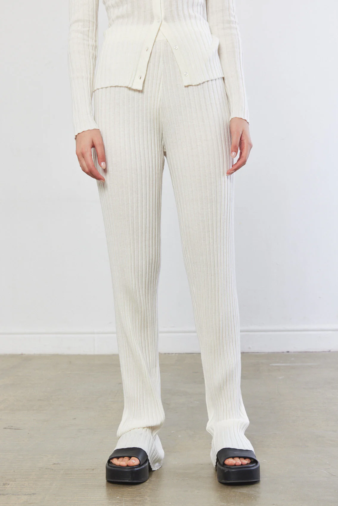 Knitted Straight Pants - Image 2