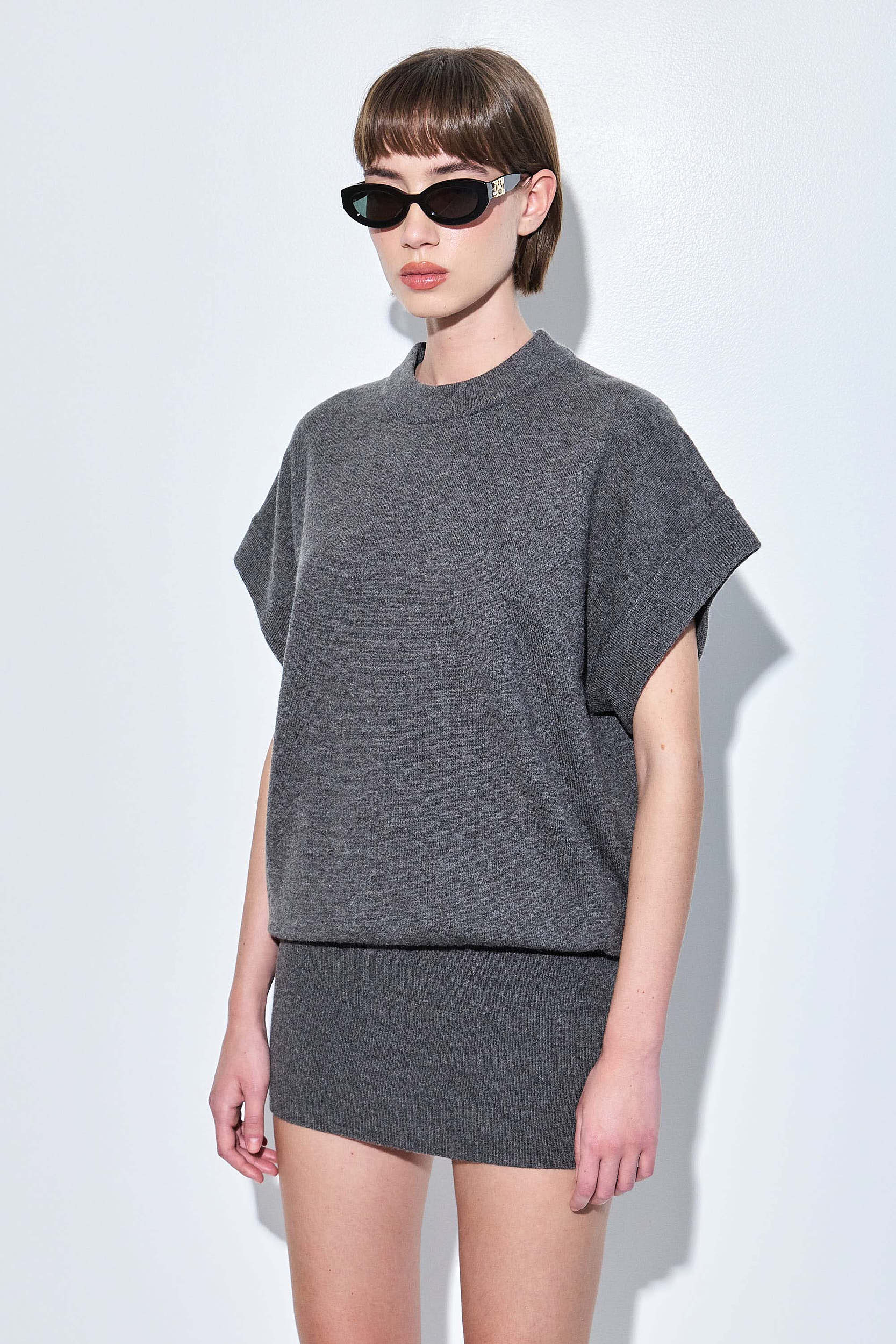Knitted Volume Mini Dress - Image 3