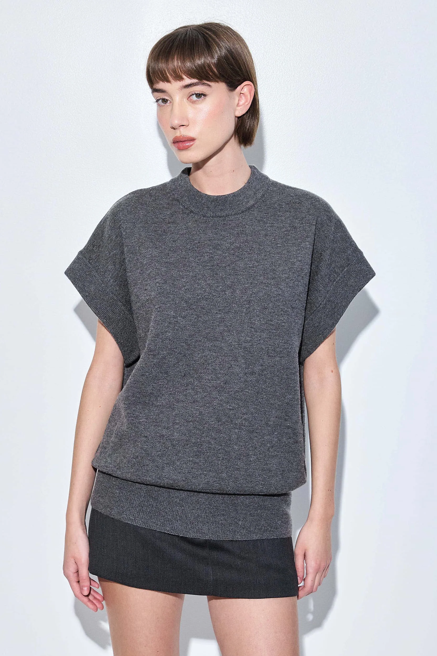 Knitted Volume Mini Dress - Image 6