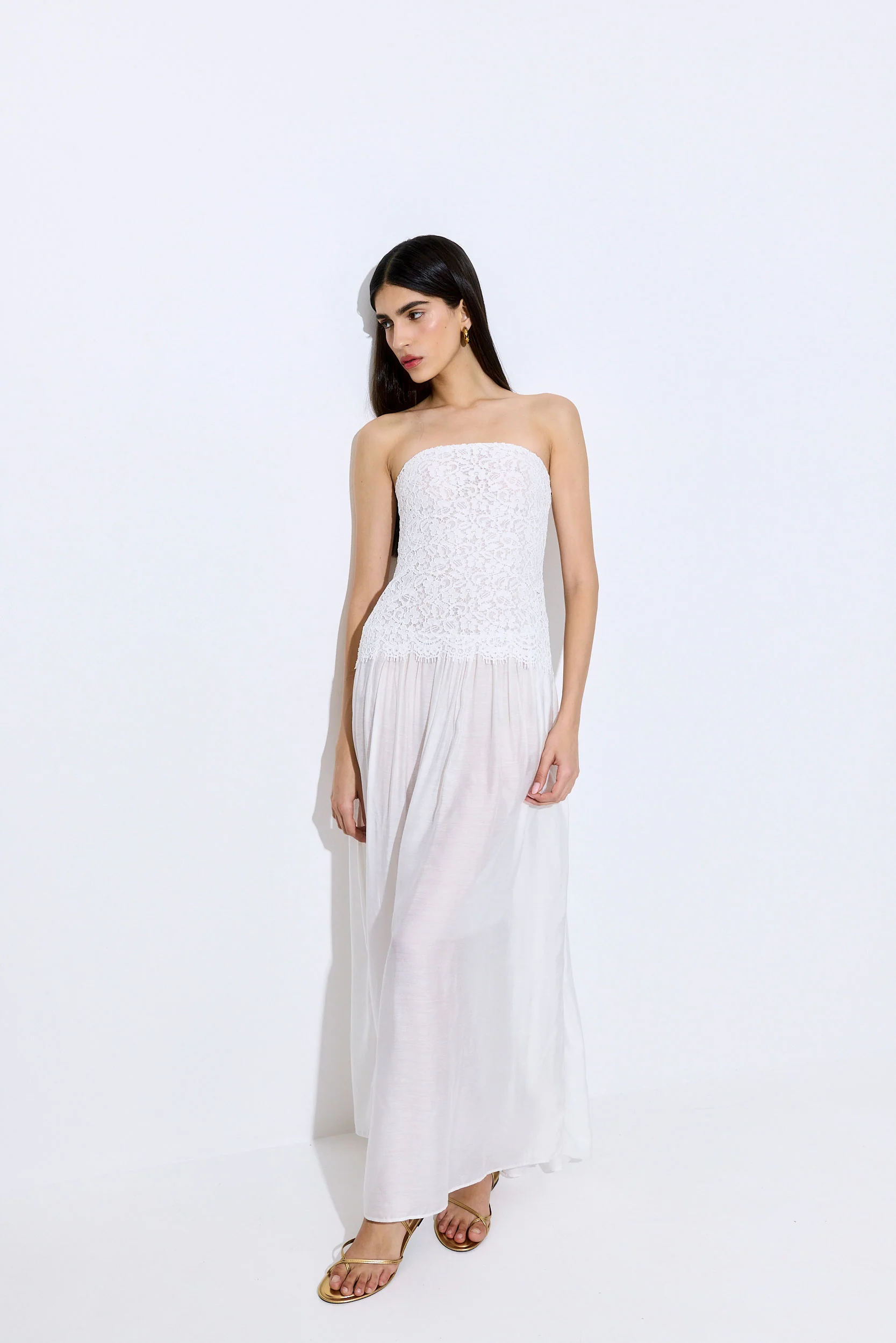 Lace Drop Waist Maxi Dress - Image 3
