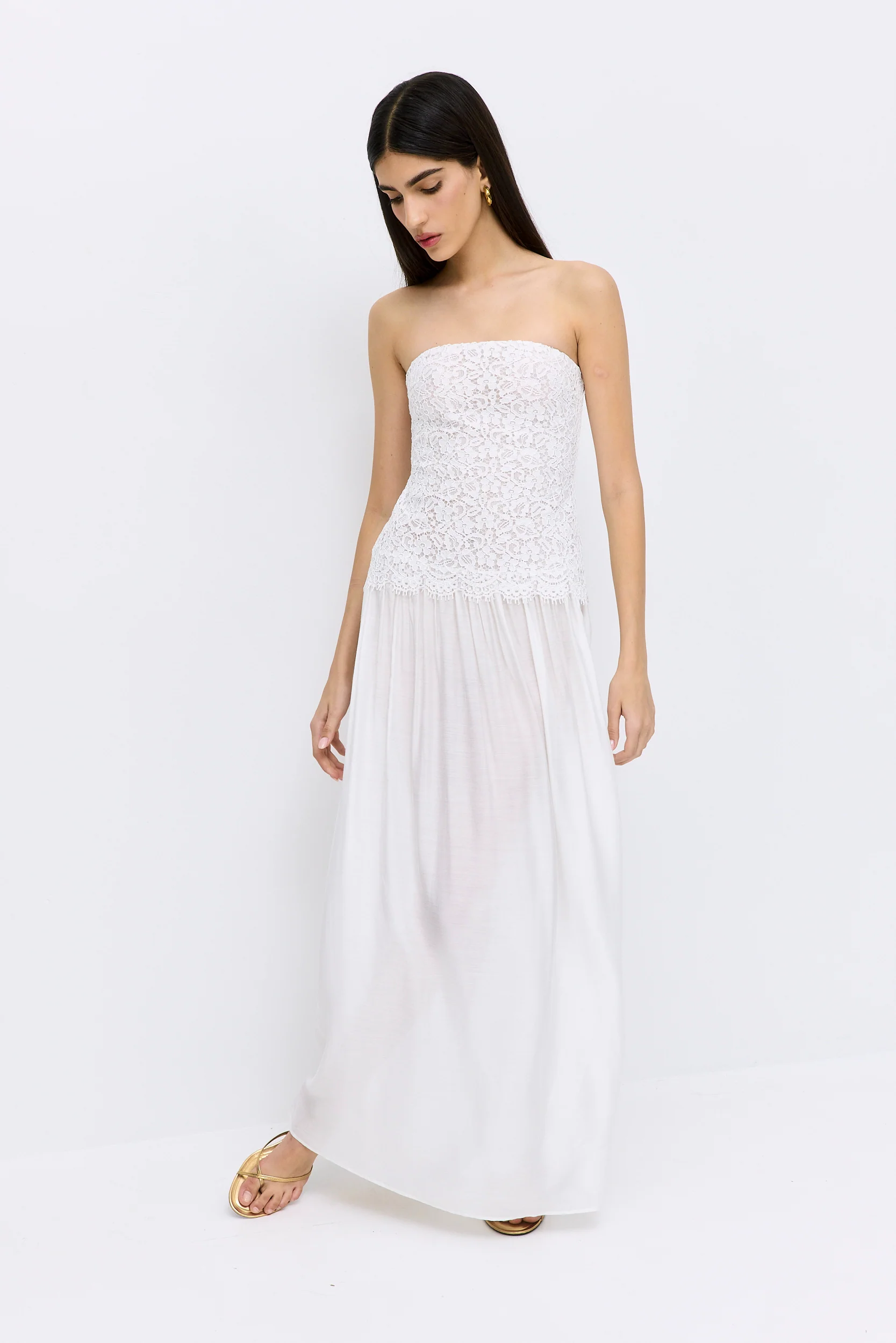 Lace Drop Waist Maxi Dress - Image 6