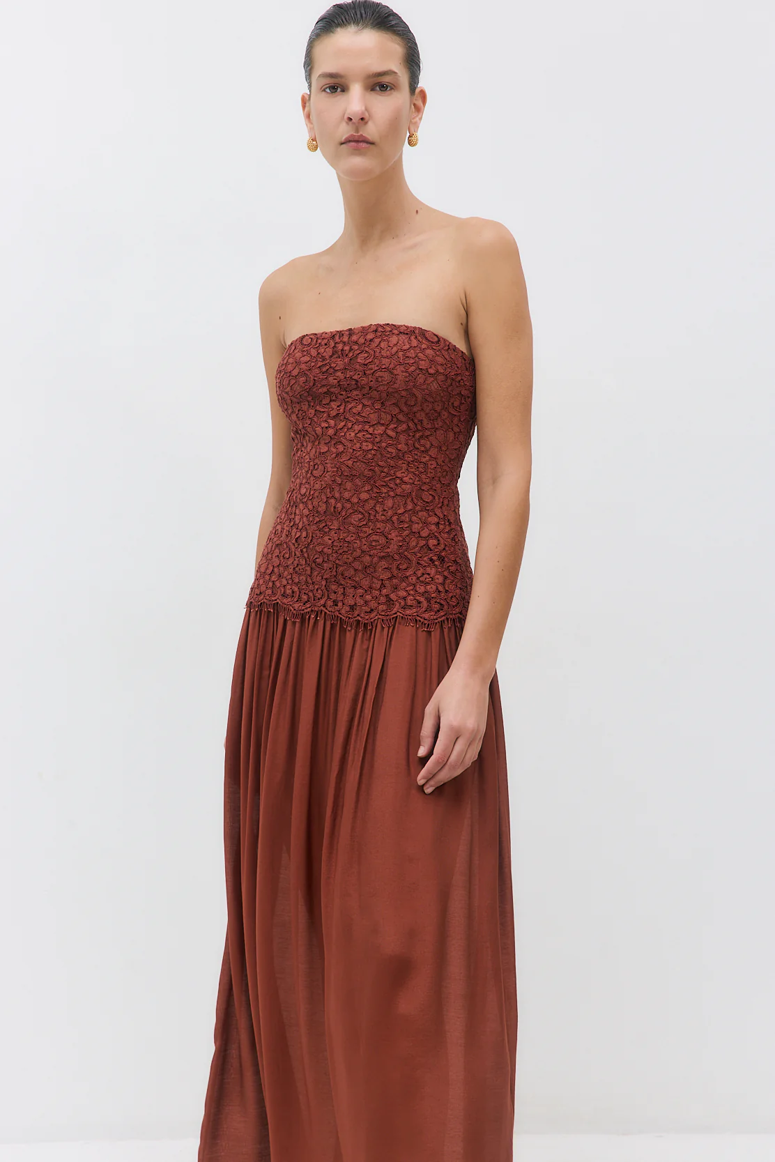 Lace Drop Waist Maxi Dress - Image 3