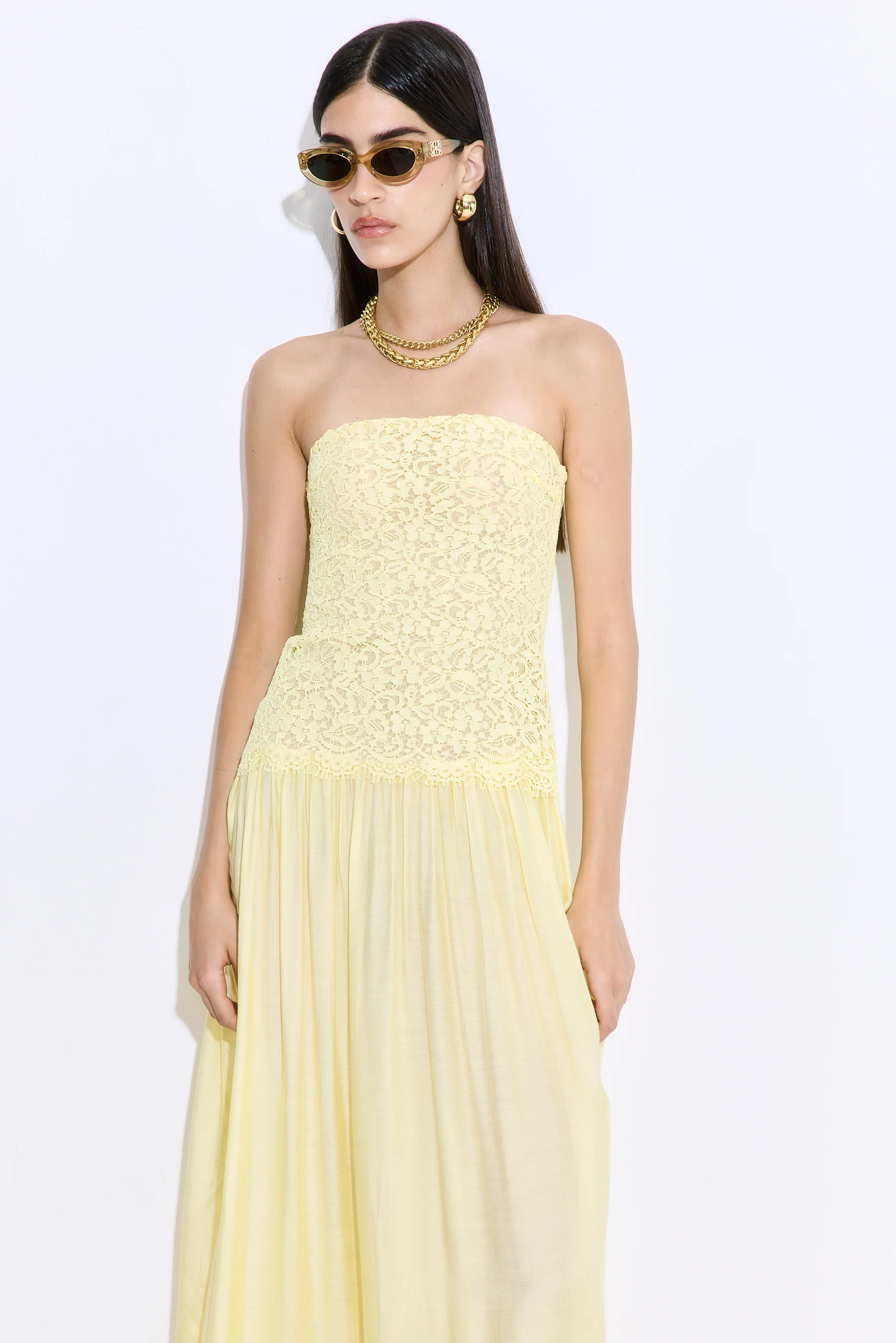 Lace Drop Waist Maxi Dress - Image 2