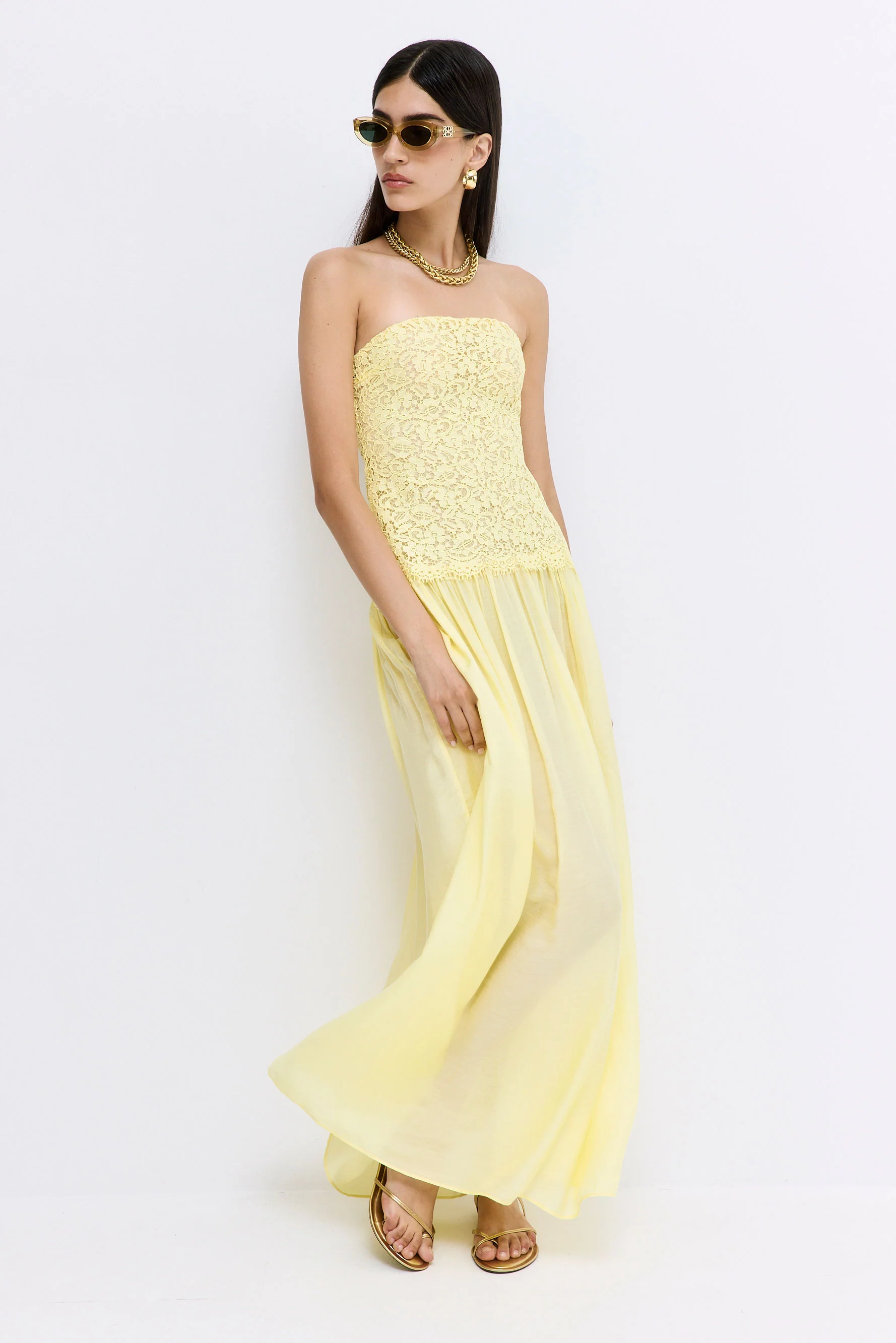 Lace Drop Waist Maxi Dress - Image 3