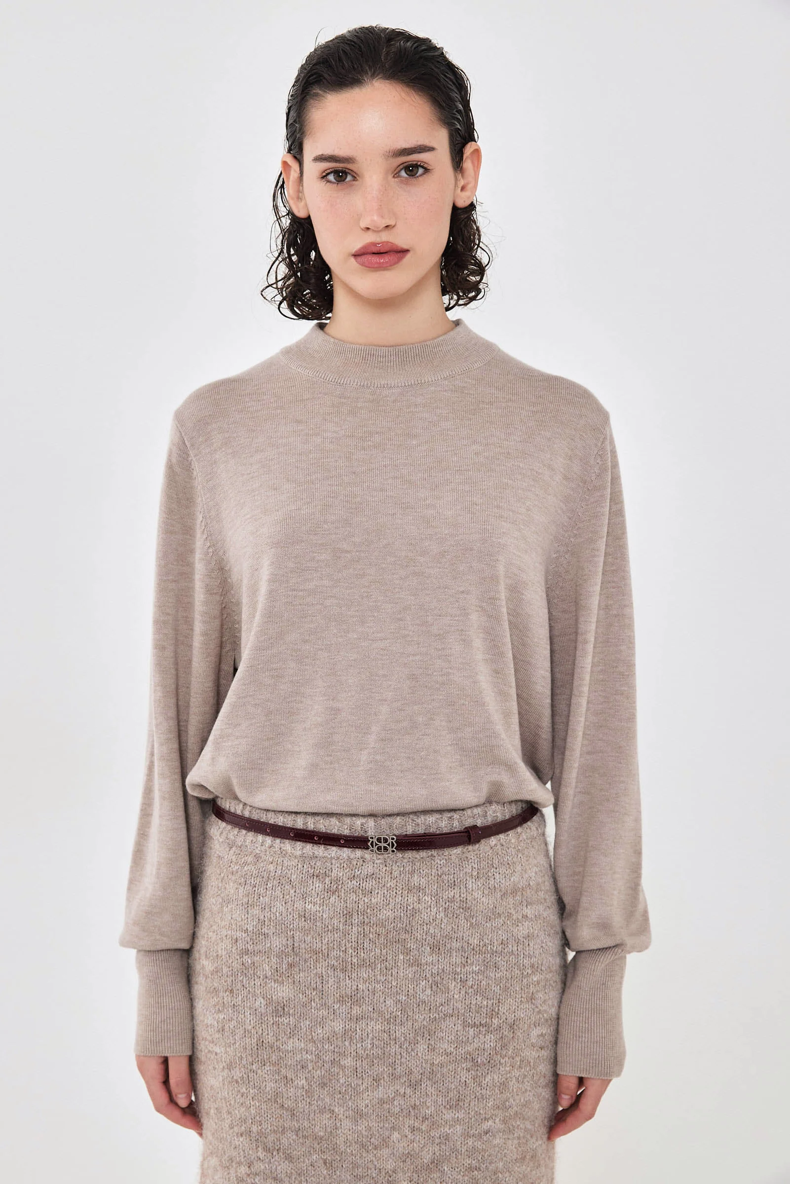 Light Knitted Mockneck