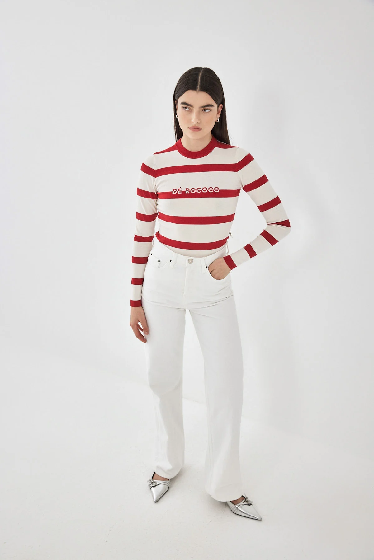Lightweight Knitted Striped Top - Image 3