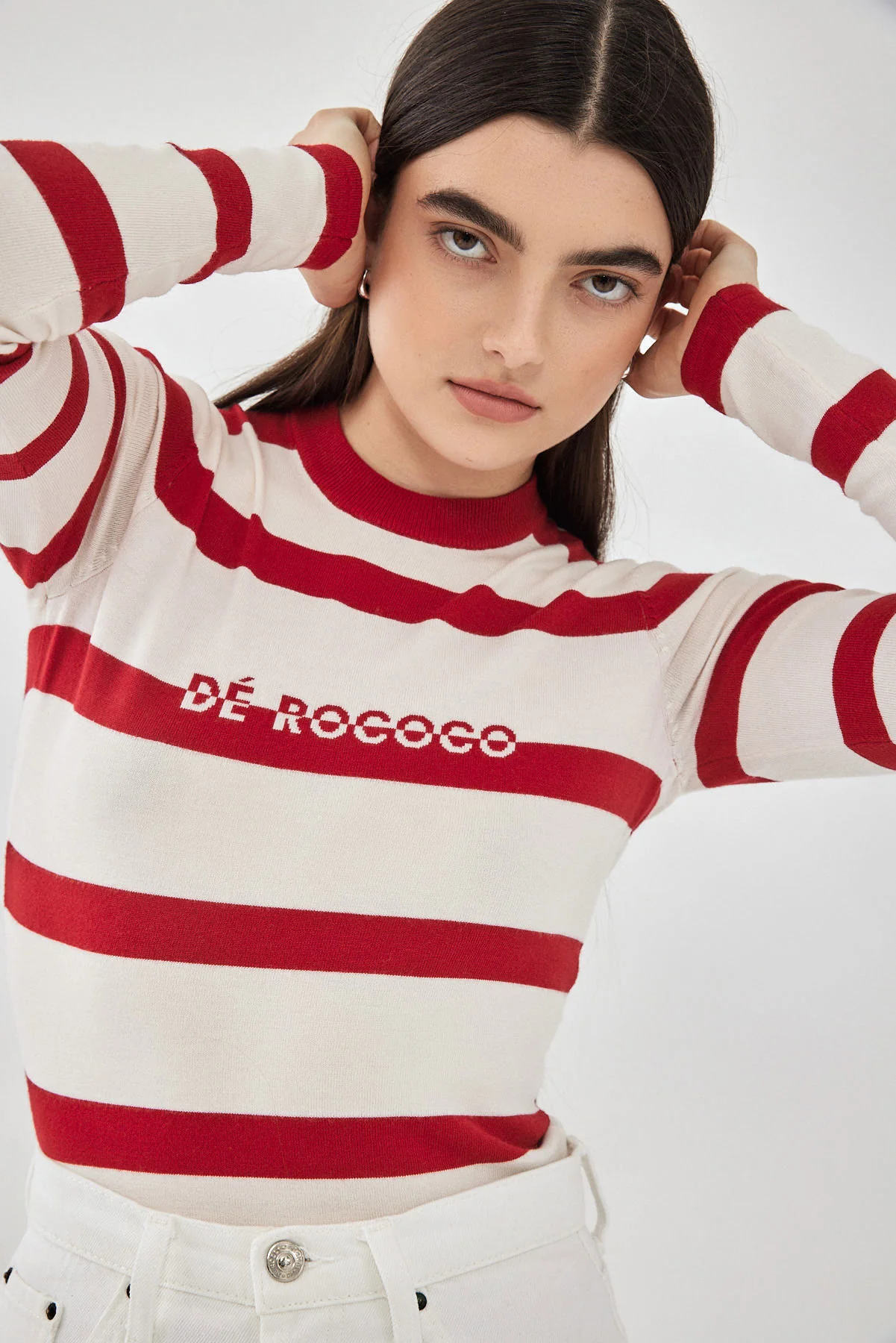 Lightweight Knitted Striped Top - Image 7