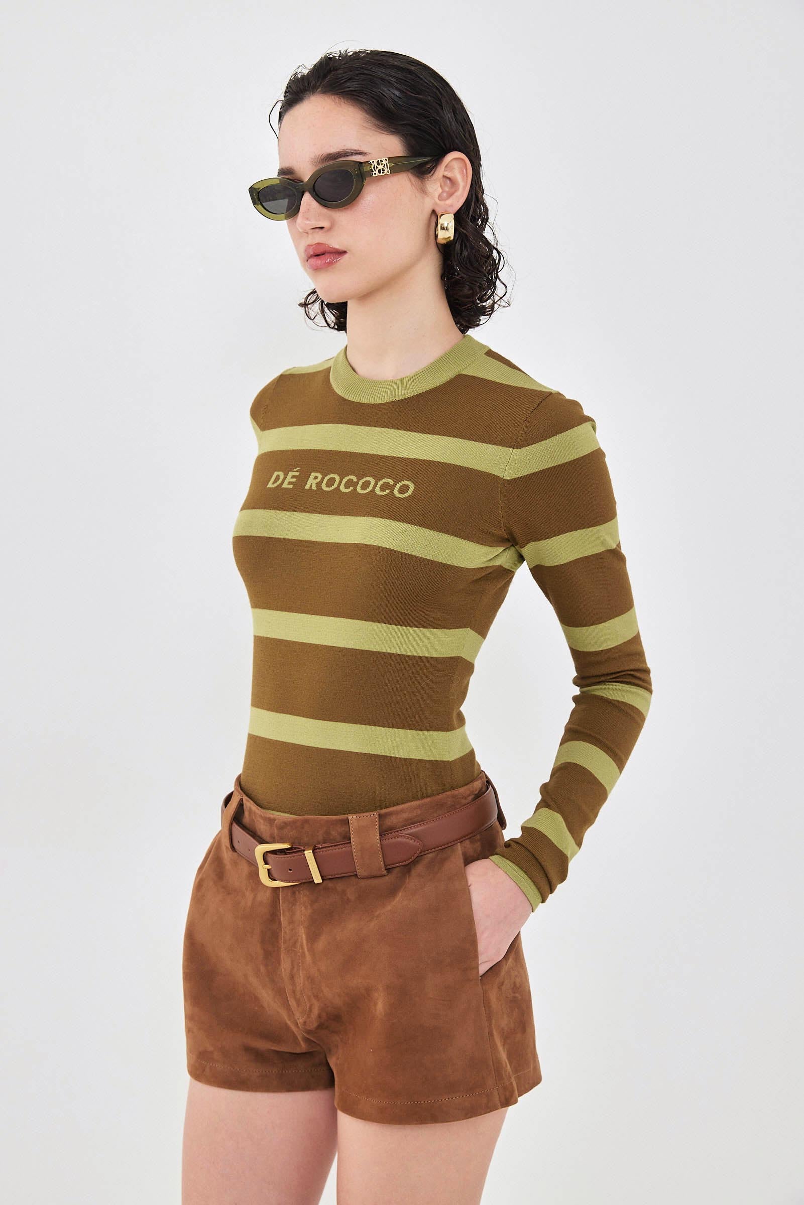 Lightweight Knitted Striped Top - Image 4