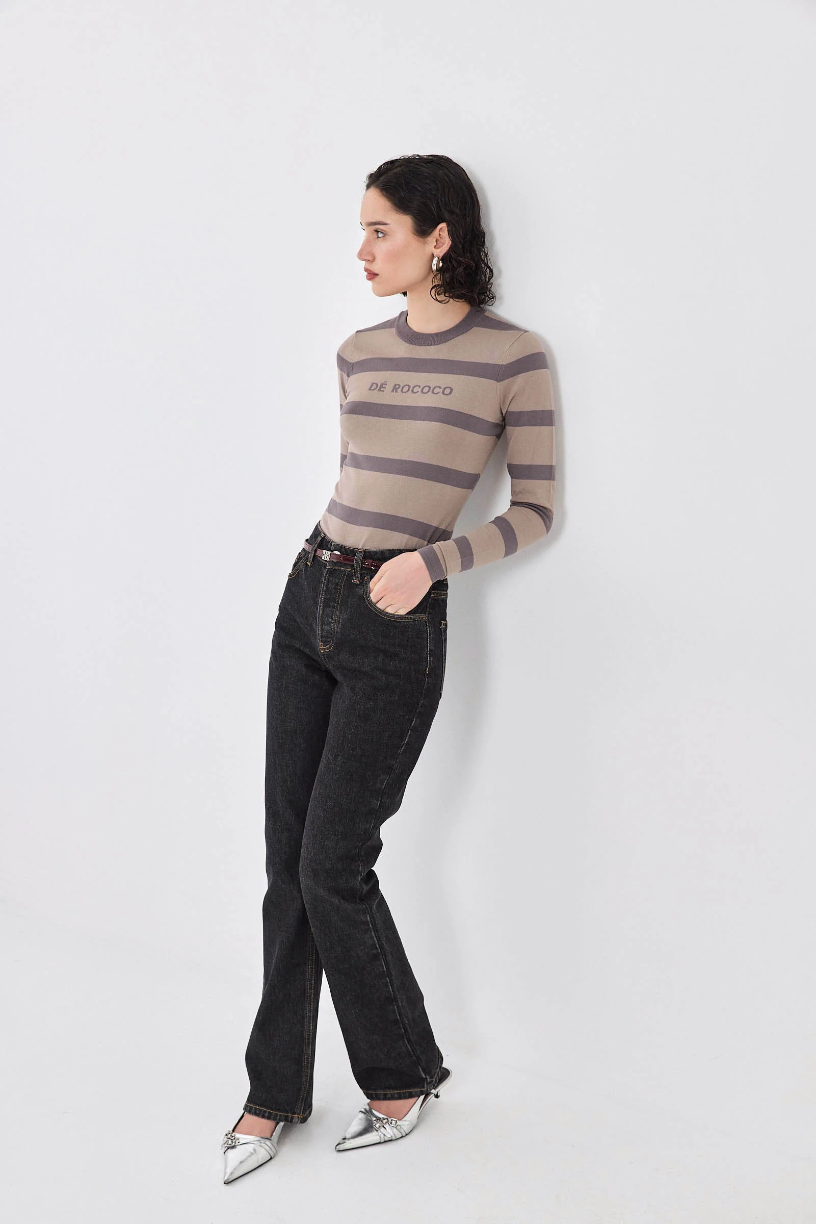 Lightweight Knitted Striped Top - Image 3