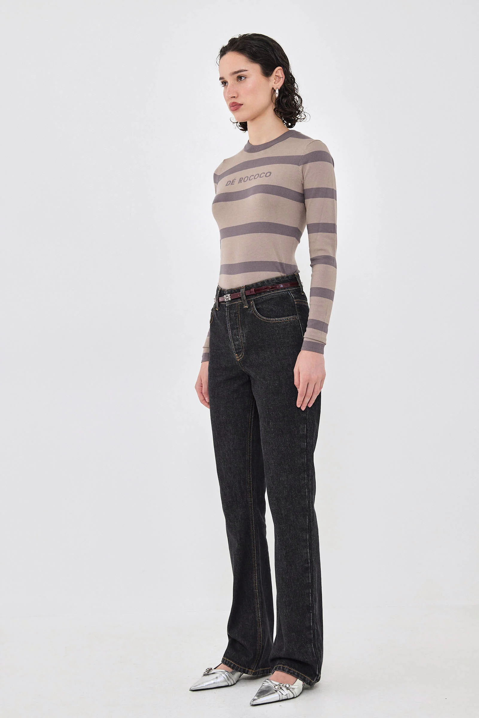 Lightweight Knitted Striped Top - Image 4