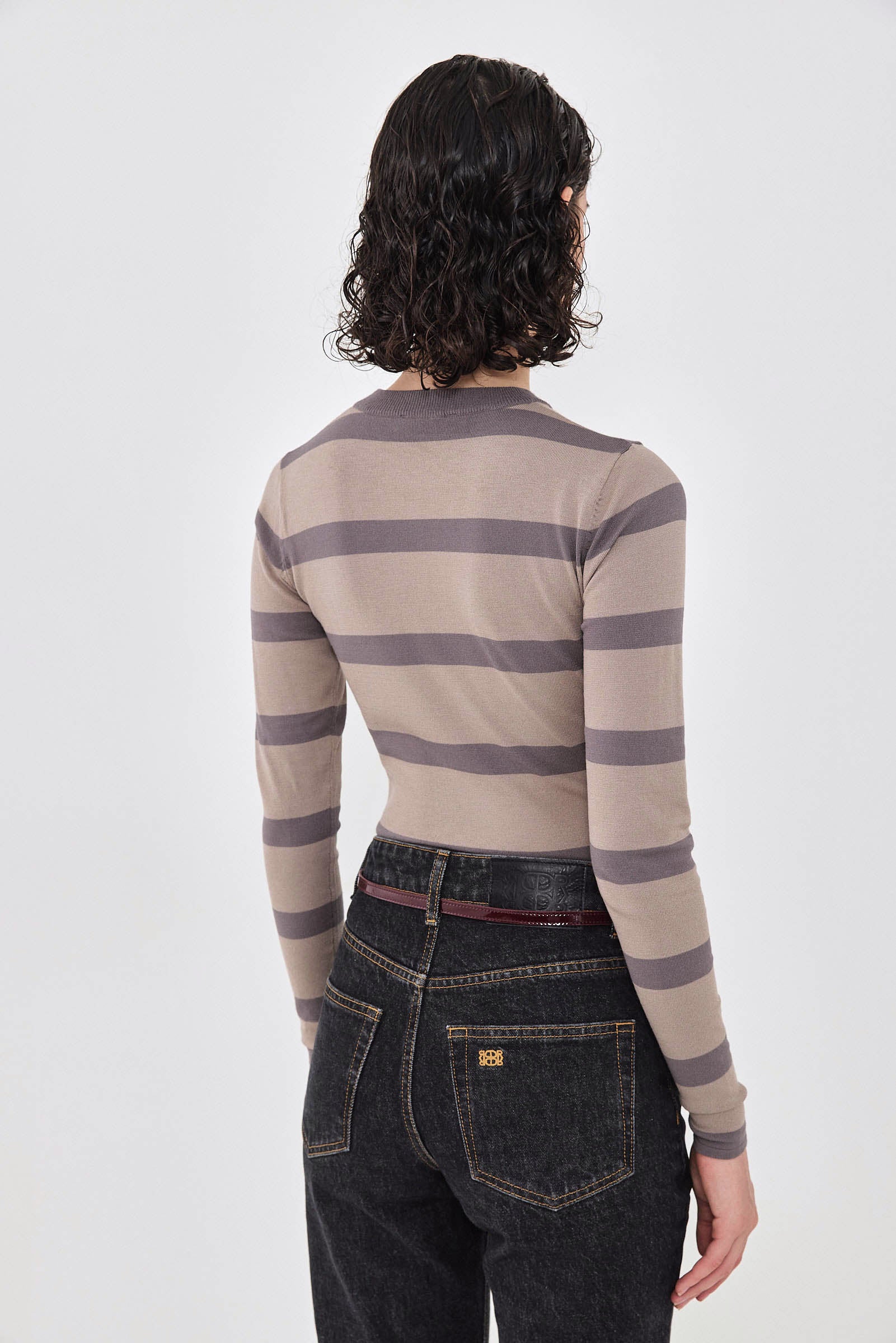 Lightweight Knitted Striped Top - Image 5