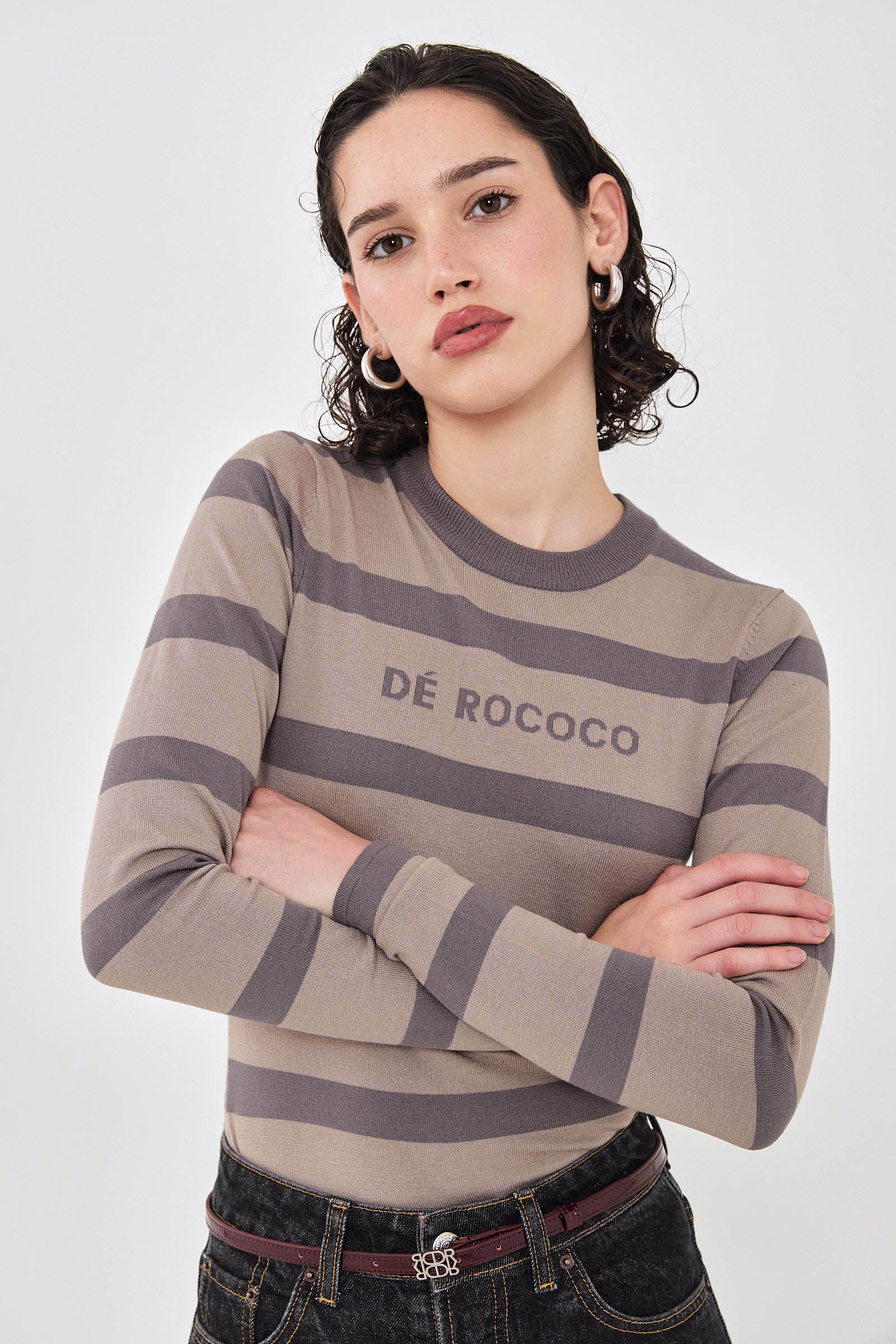 Lightweight Knitted Striped Top - Image 7