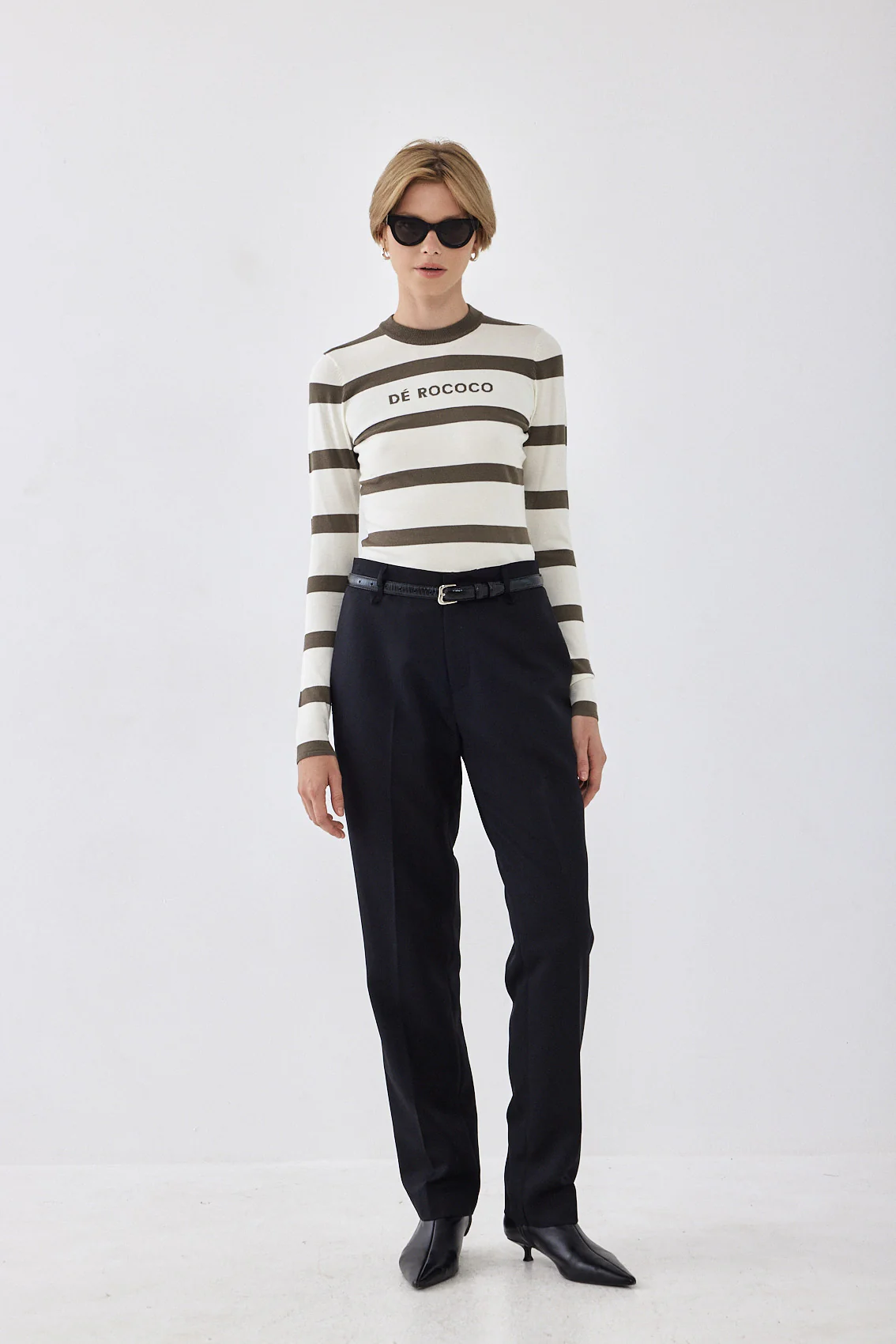 Lightweight Knitted Striped Top - Image 2