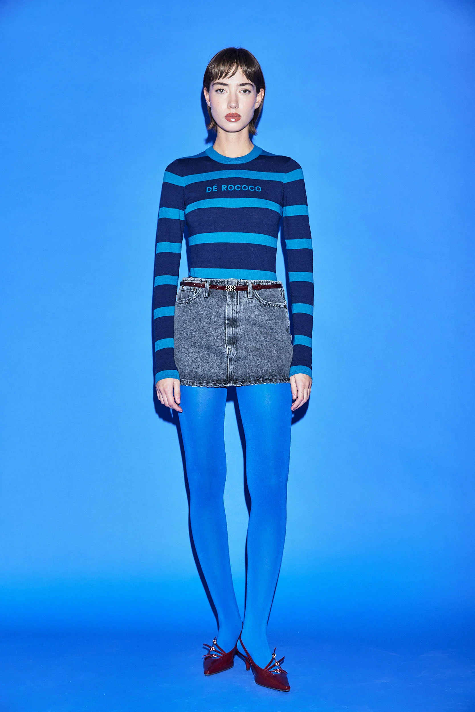 Lightweight Knitted Striped Top - Image 2