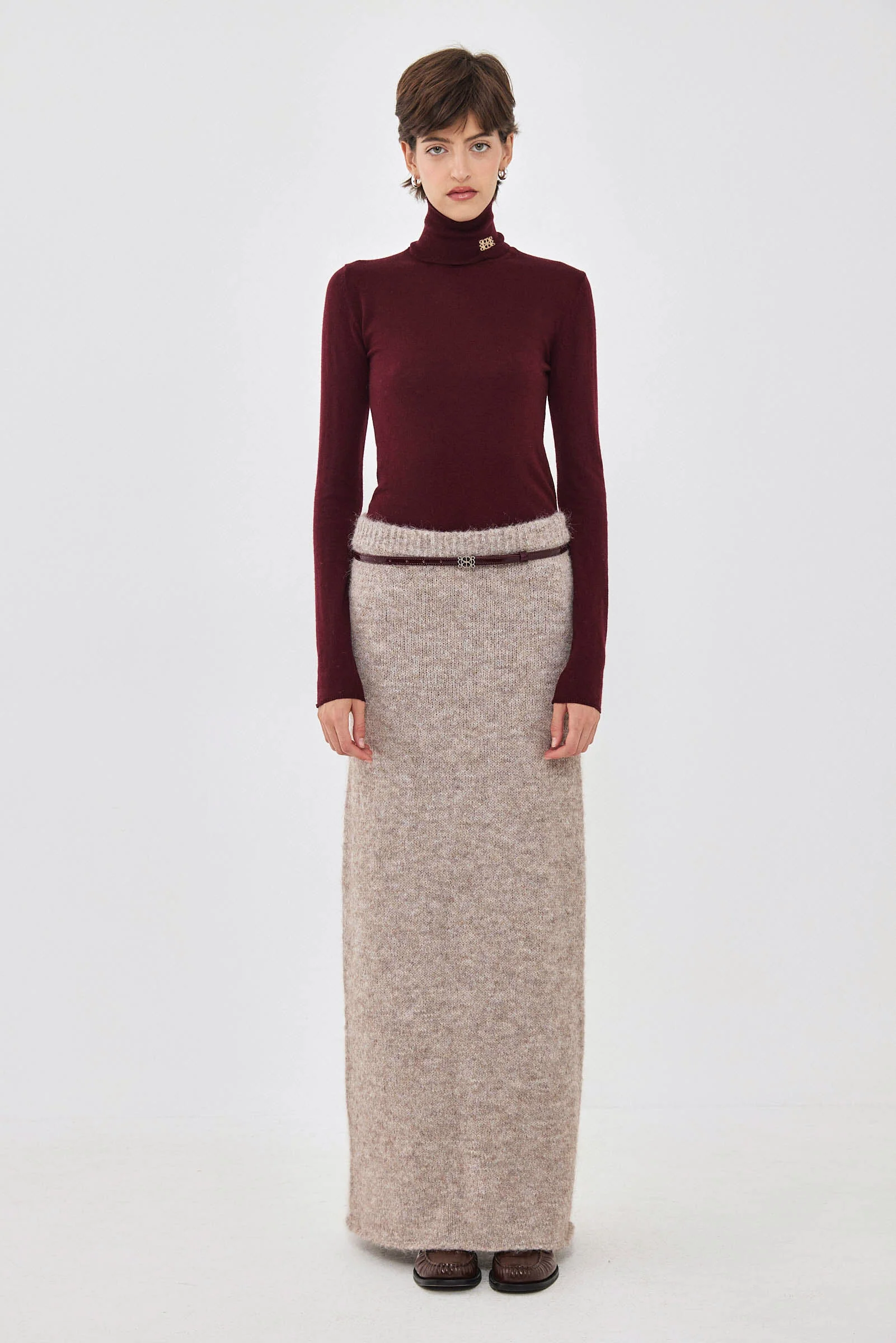 Lightweight Knitted Turtleneck Logo Top - Image 2